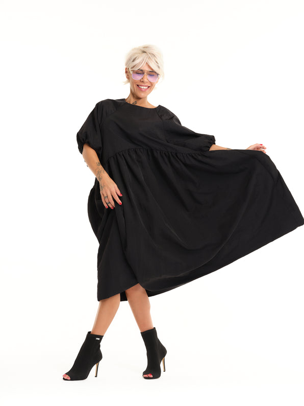 Black Babydoll Maxi Dress