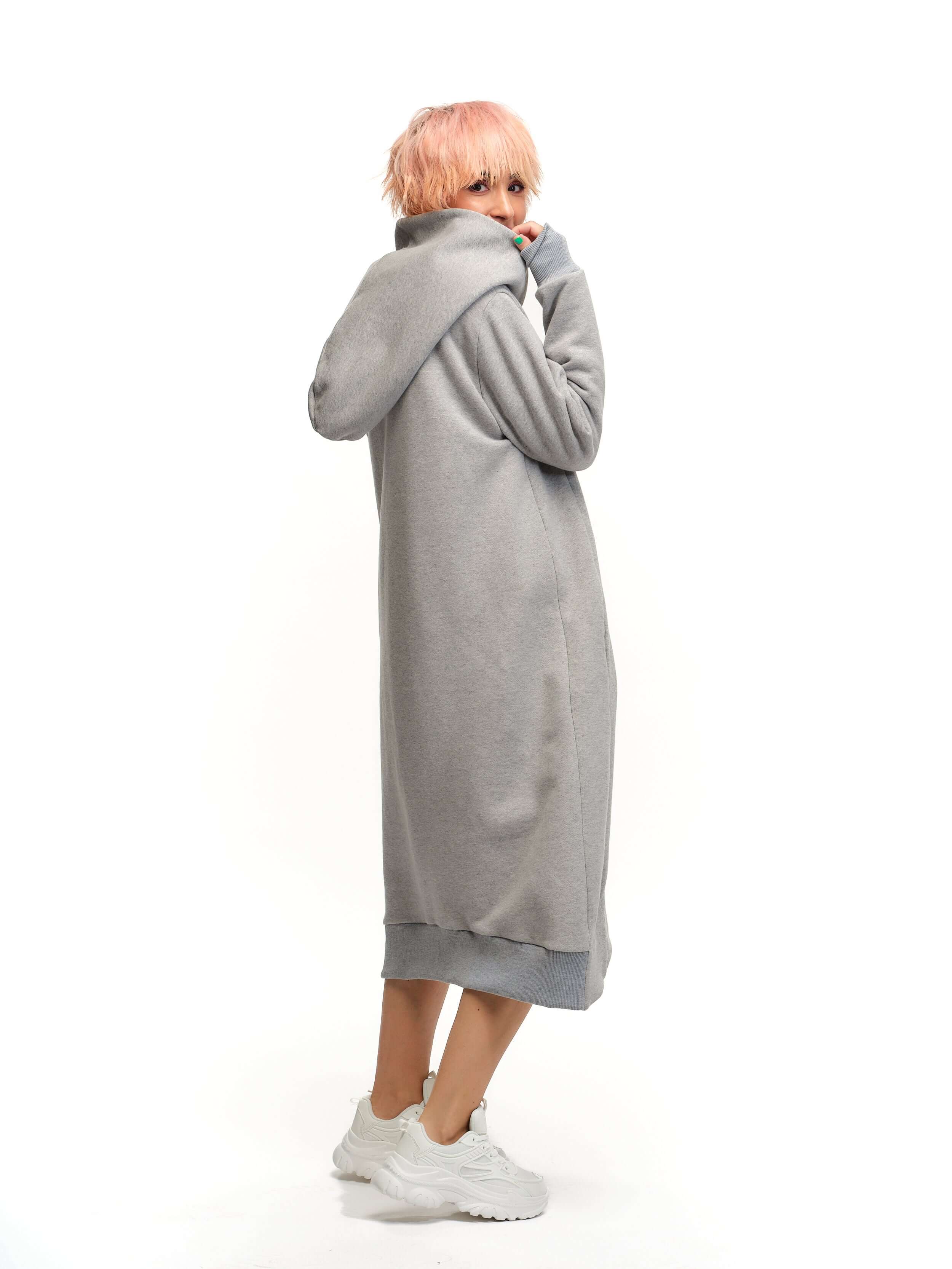 Oversized Grey Maxi Hoodie