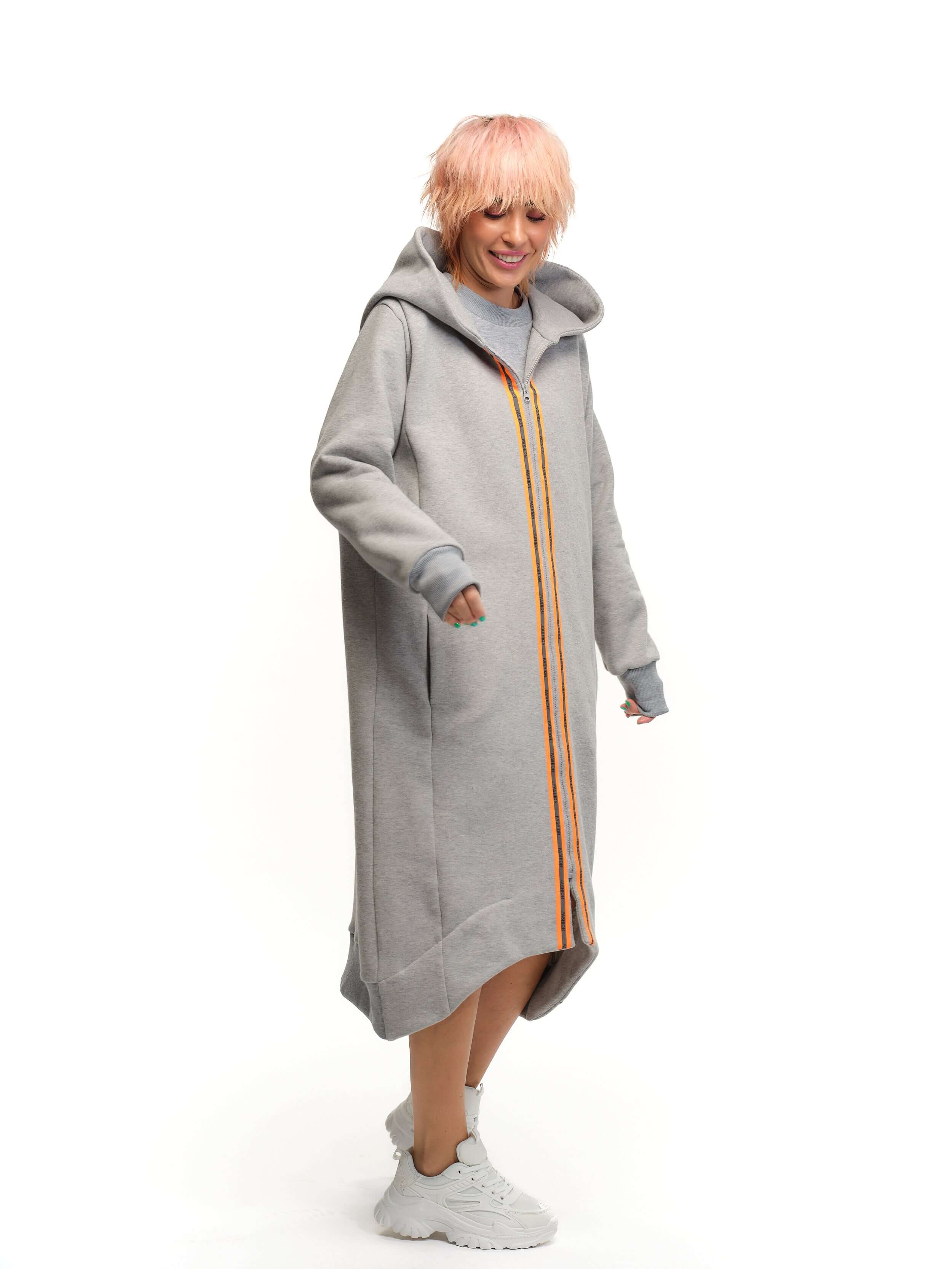 Oversized Grey Maxi Hoodie