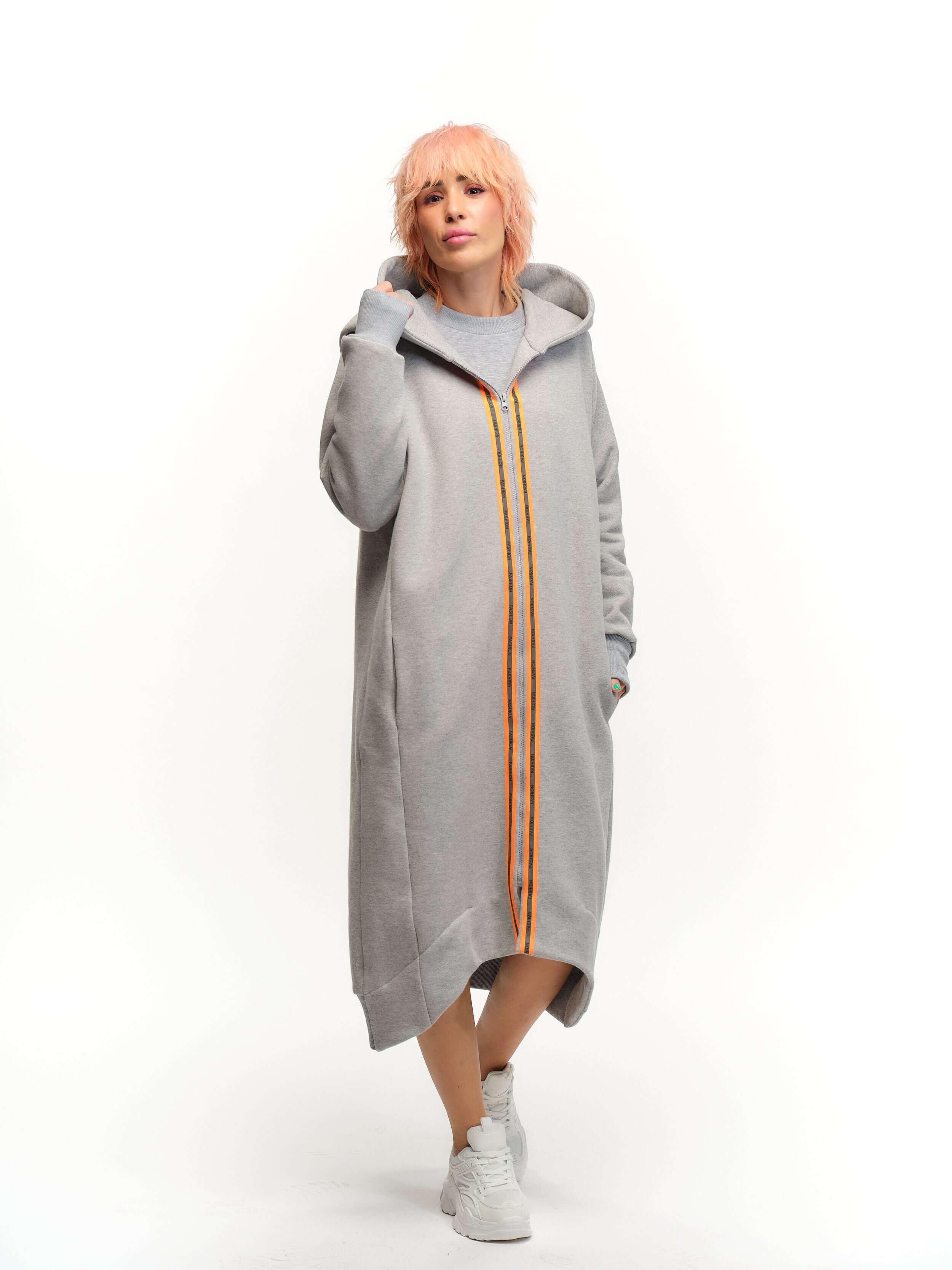 Oversized Grey Maxi Hoodie