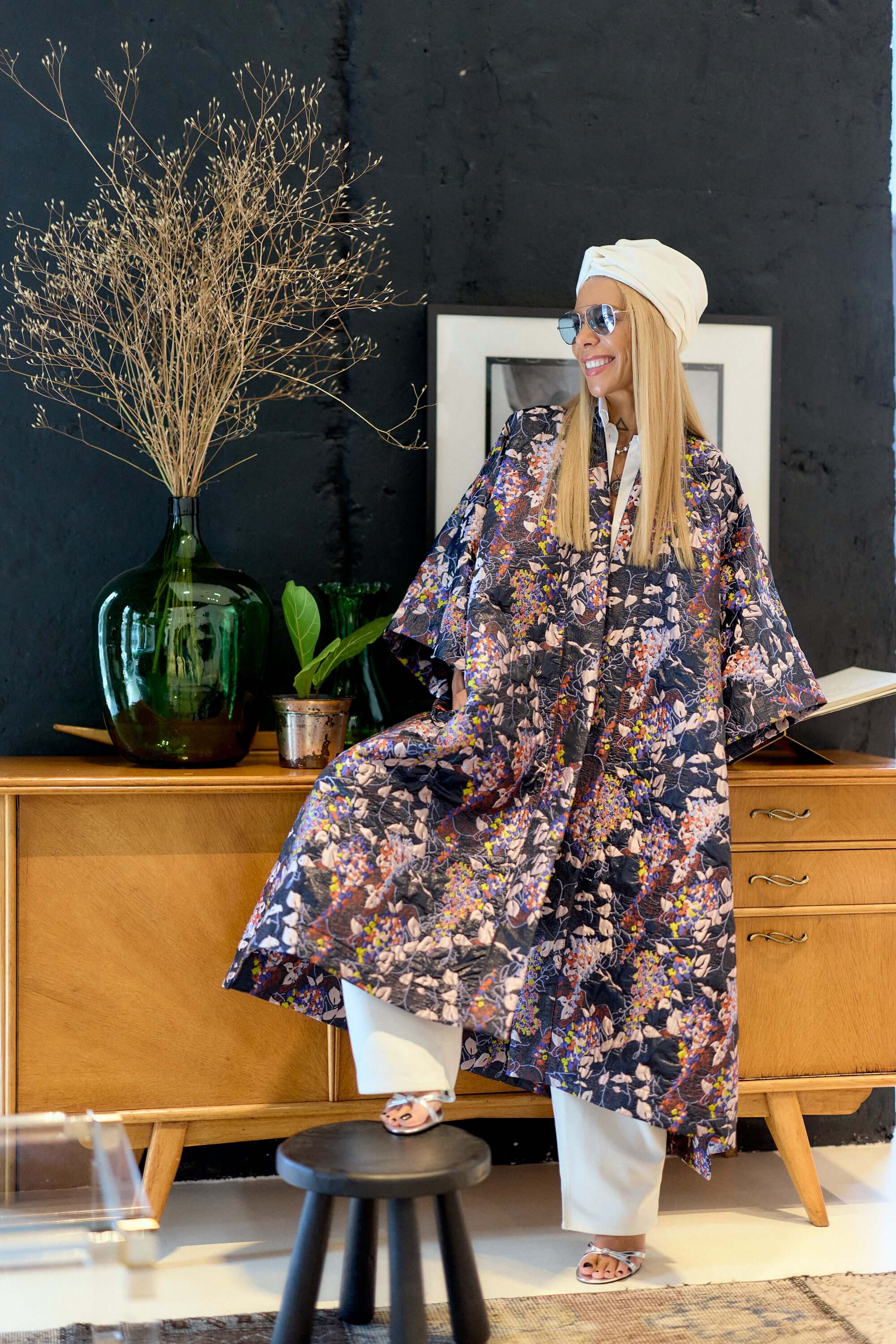 Oversized Floral Kimono Coat - Modern Luxury Oversized Floral Kimono Coat - Modern Luxury