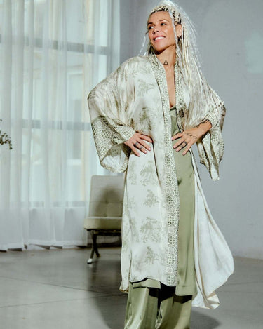 Printed Kimono Robe