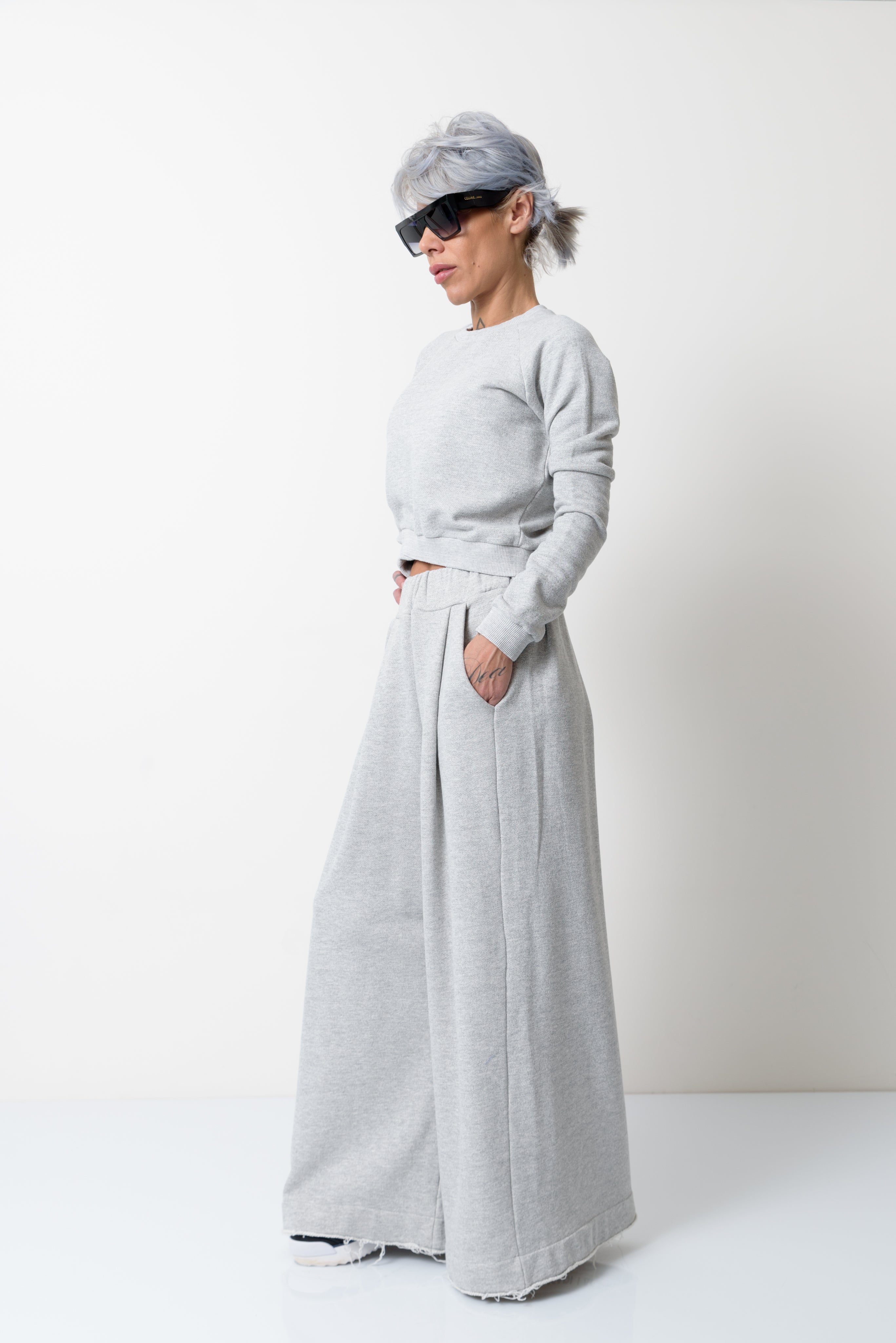 Grey Two Piece Tracksuit Set For Women - Clothes By Locker Room