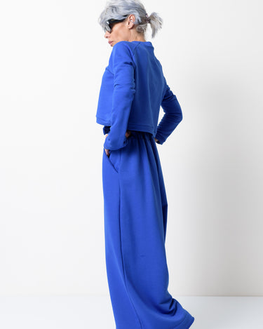 Royal Blue Two Piece Tracksuit Set For Women - Clothes By Locker Room