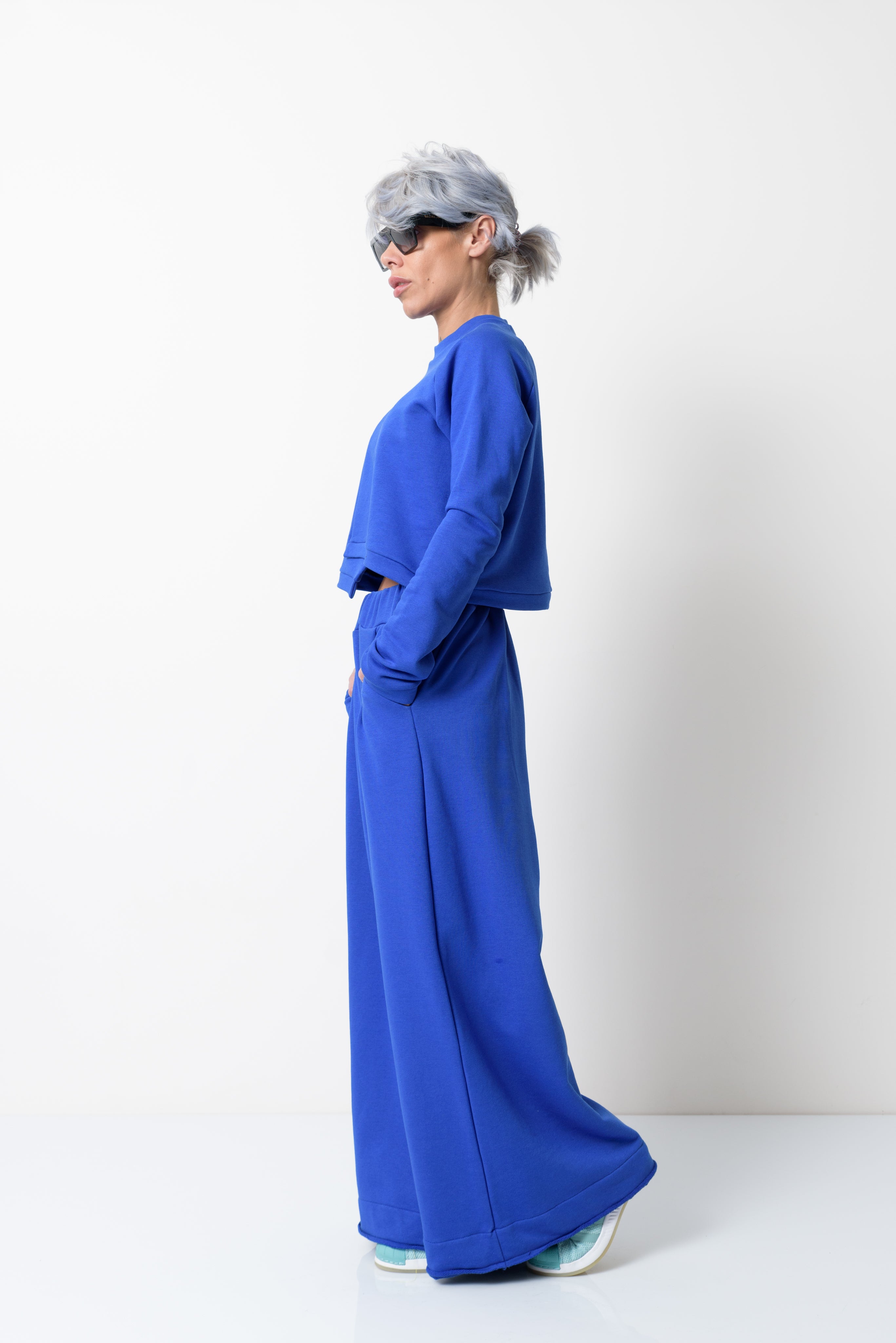 Royal Blue Two Piece Tracksuit Set For Women - Clothes By Locker Room