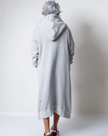 Grey Long Oversized Asymmetrical Casual Hoodie Sweatshirt - Clothes By Locker Room