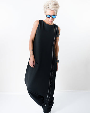 Black Harem Jumpsuit with Front Pocket - Clothes By Locker Room