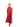 Red Open-Back Linen Dress