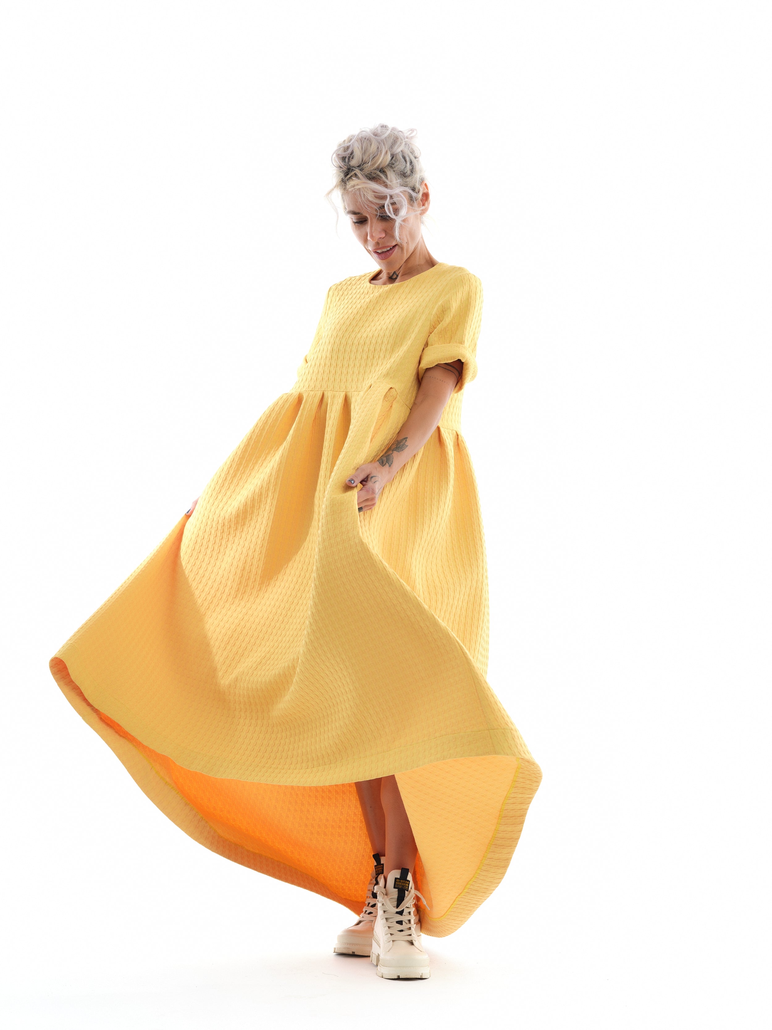 Yellow BabyDoll Maxi Dress