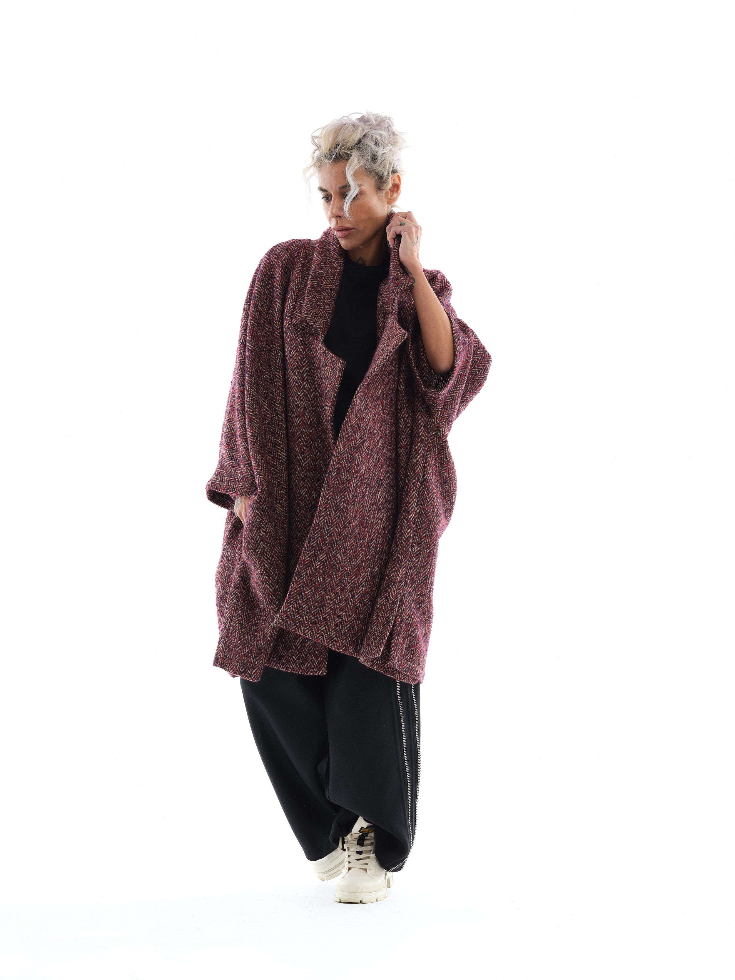 Relaxed Wool-Blend Coat