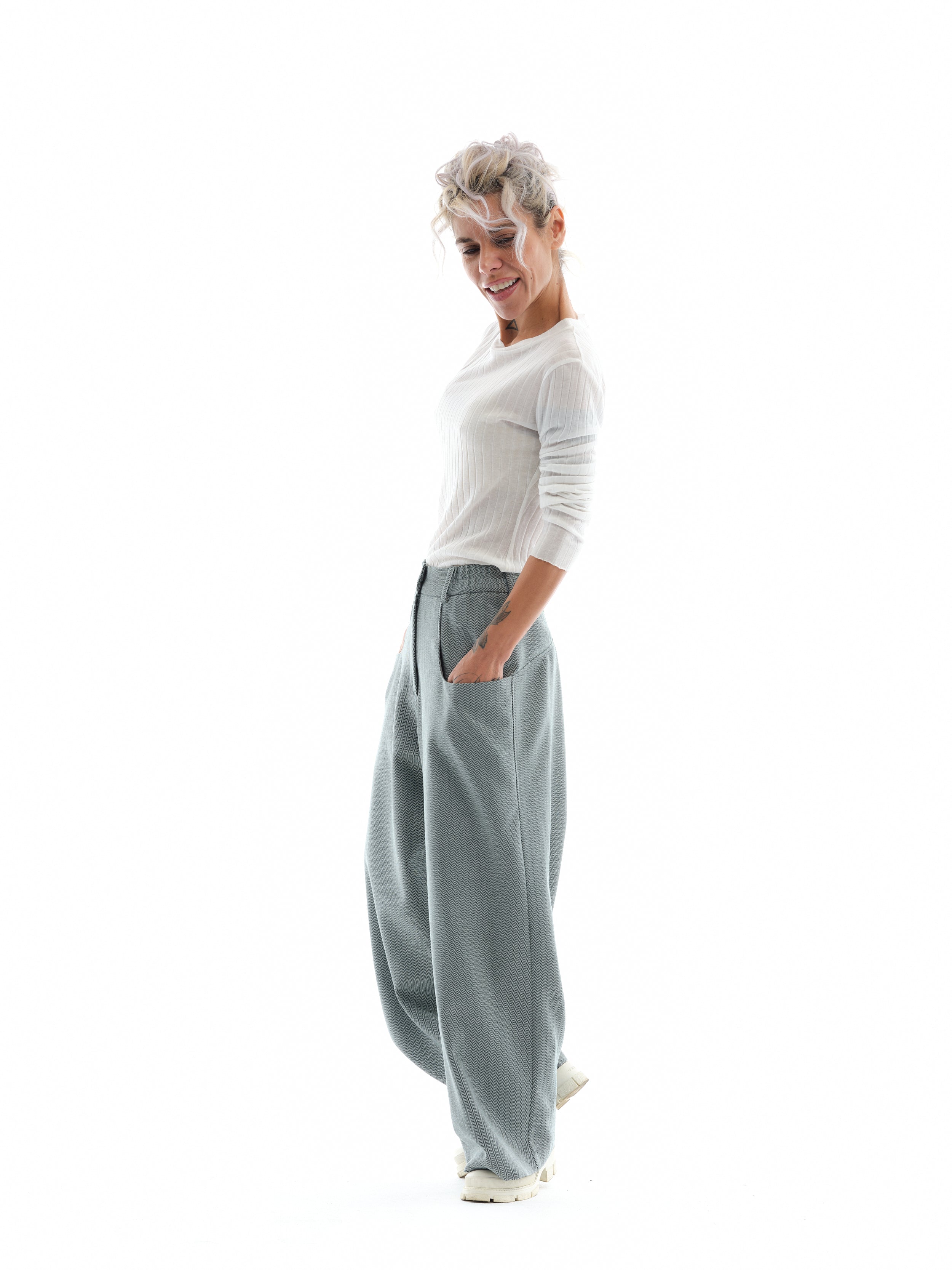 Green Wide Leg Pants