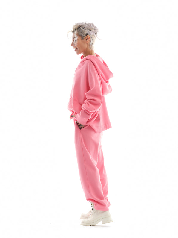 Relaxed Pink Sweatsuit Set