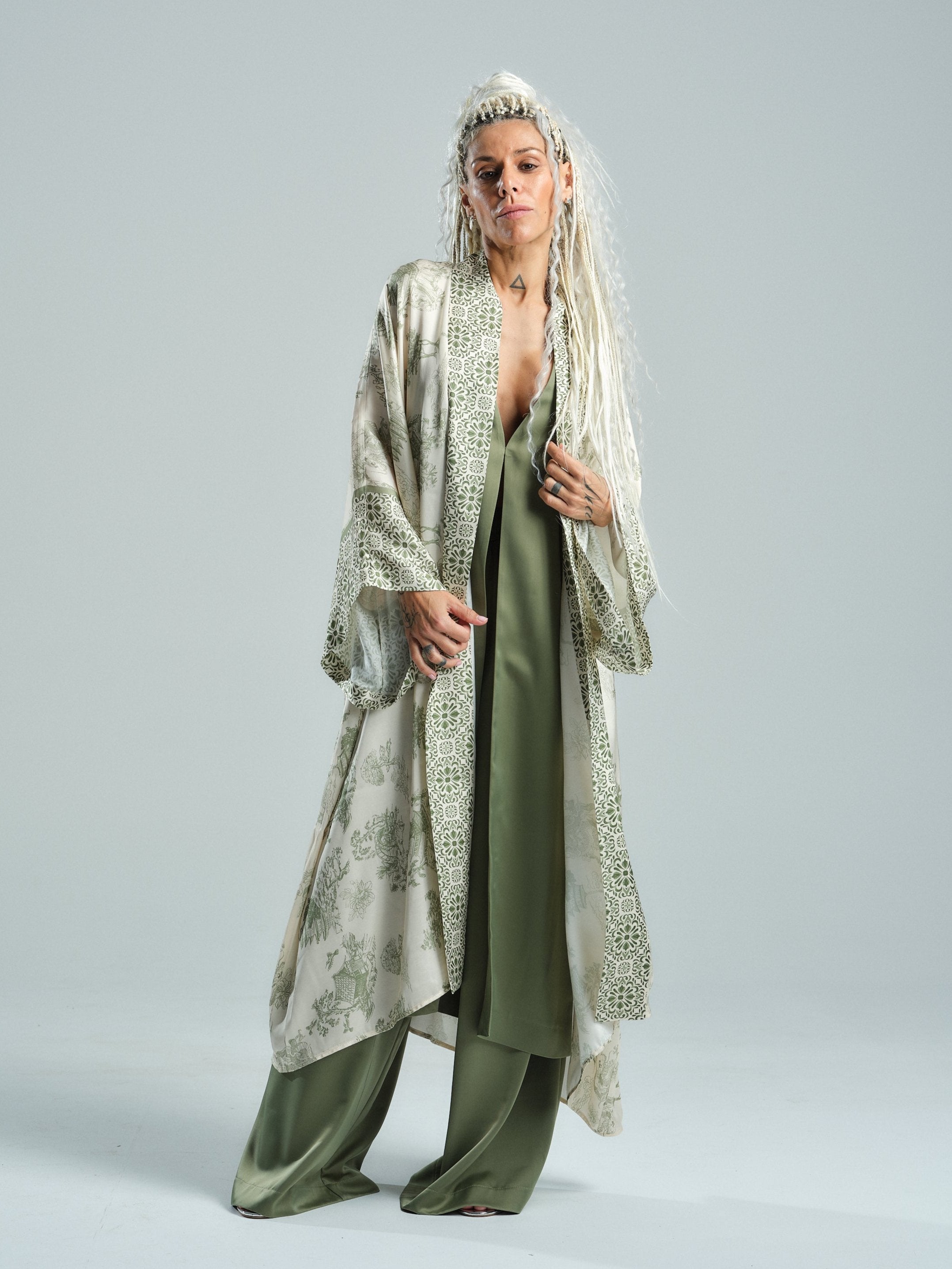 Printed Kimono Robe