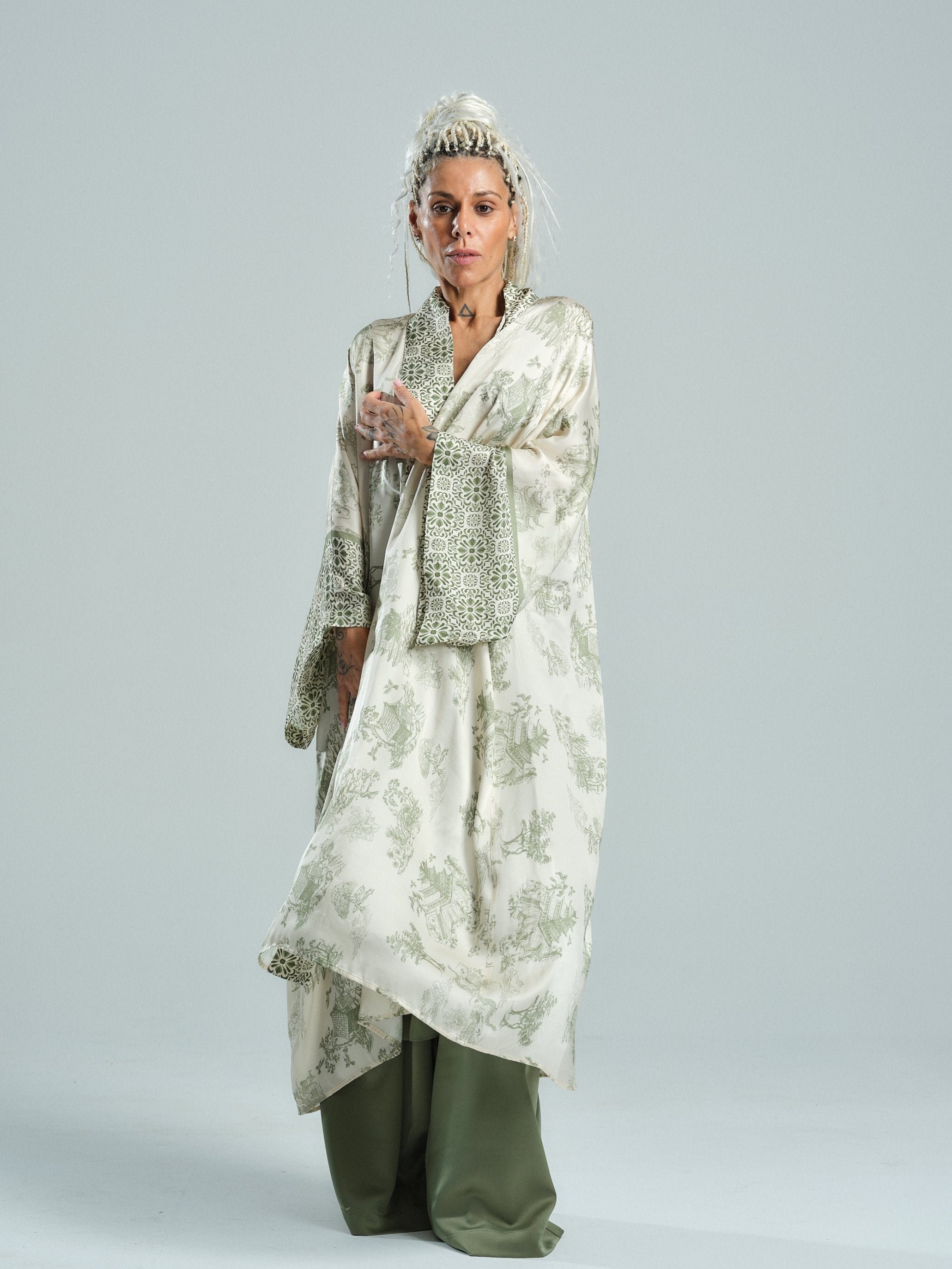 Printed Kimono Robe