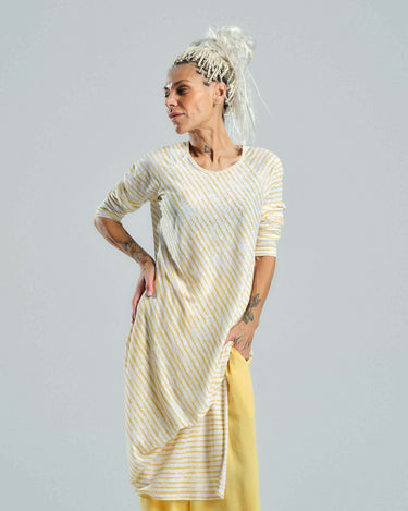Yellow Striped Linen Tunic