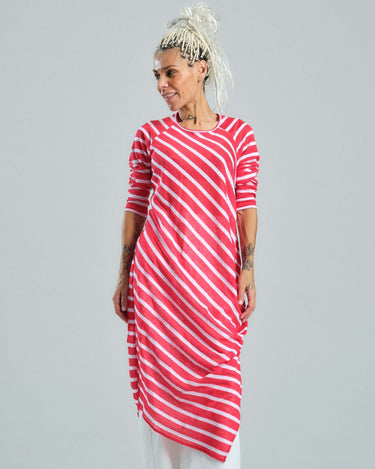 Red Striped Linen Tunic