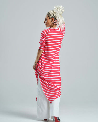 Red Striped Linen Tunic