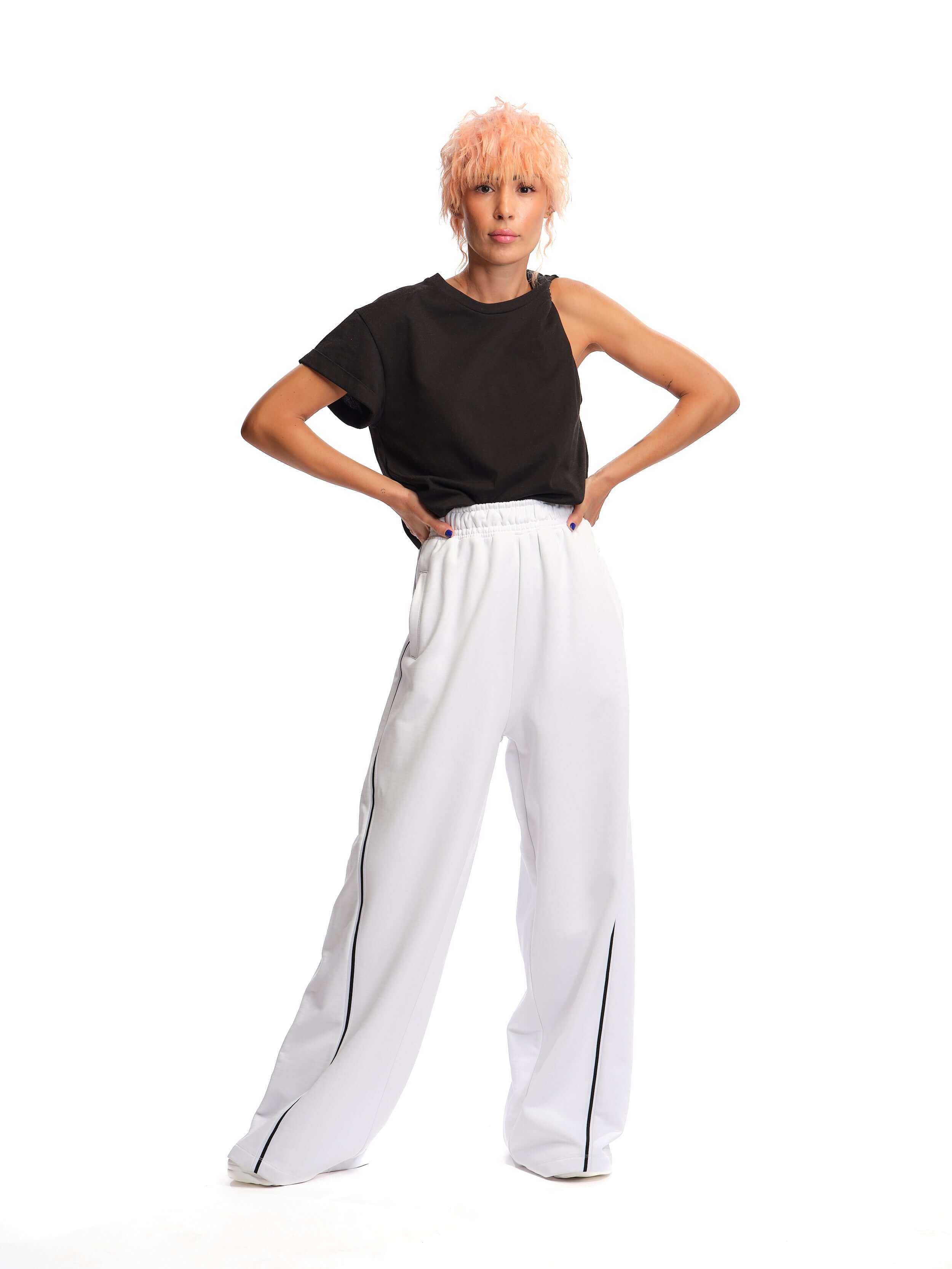 Black Twist-Shoulder Top