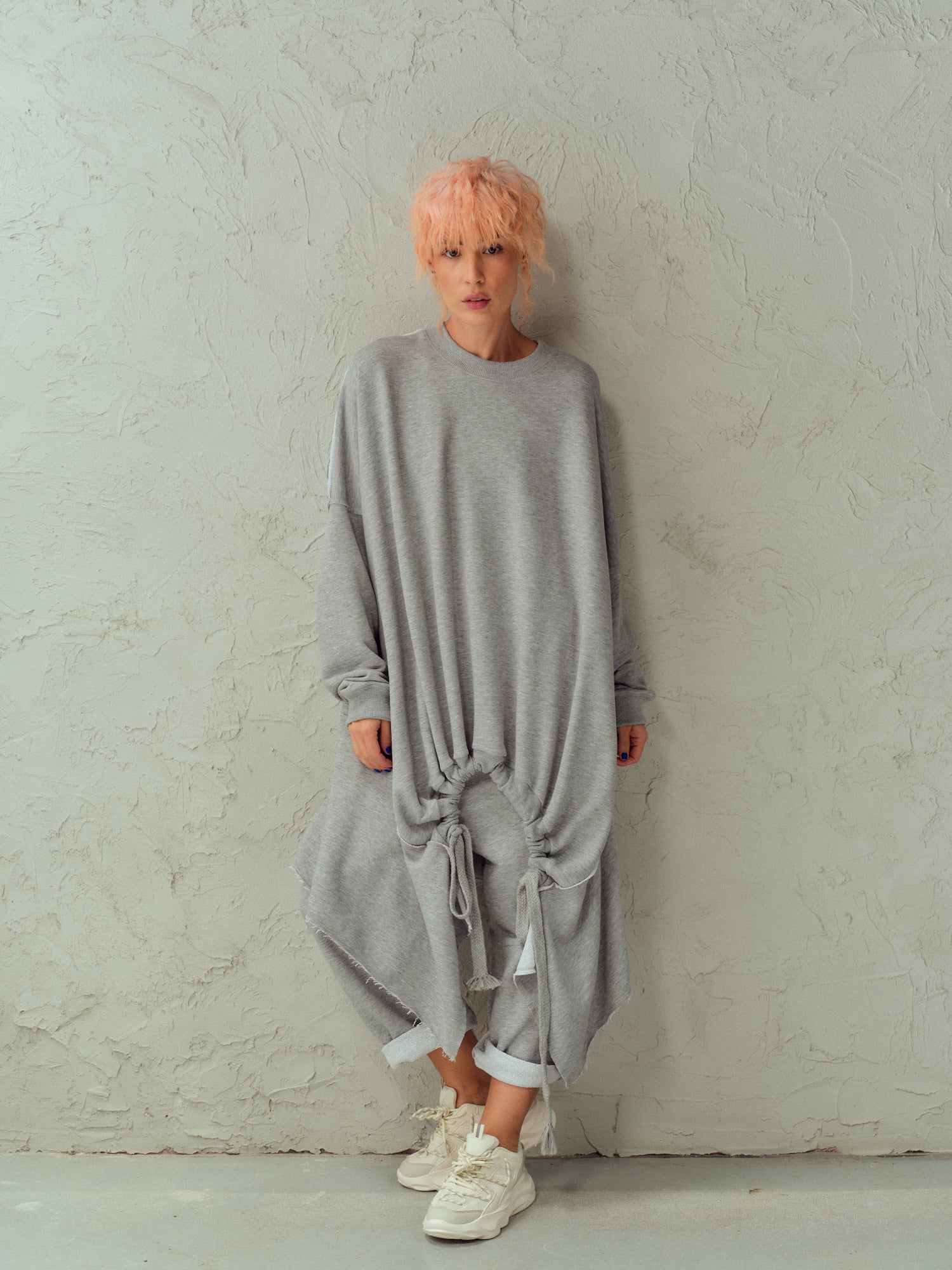 Asymmetric Grey Activewear Set