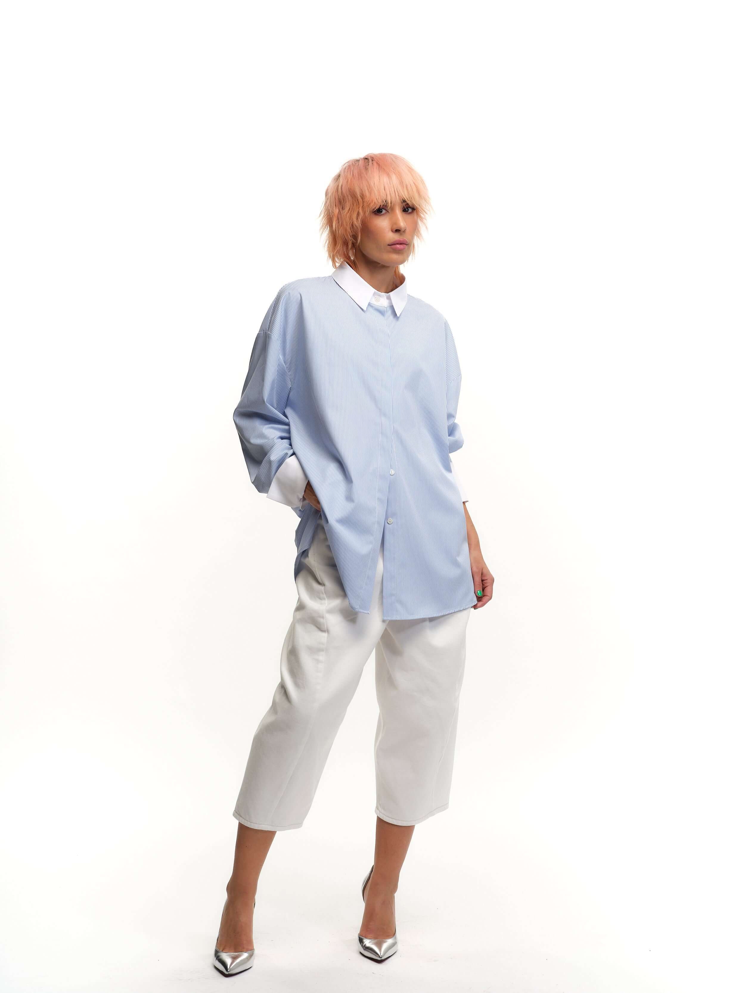 Striped Color-Block Shirt