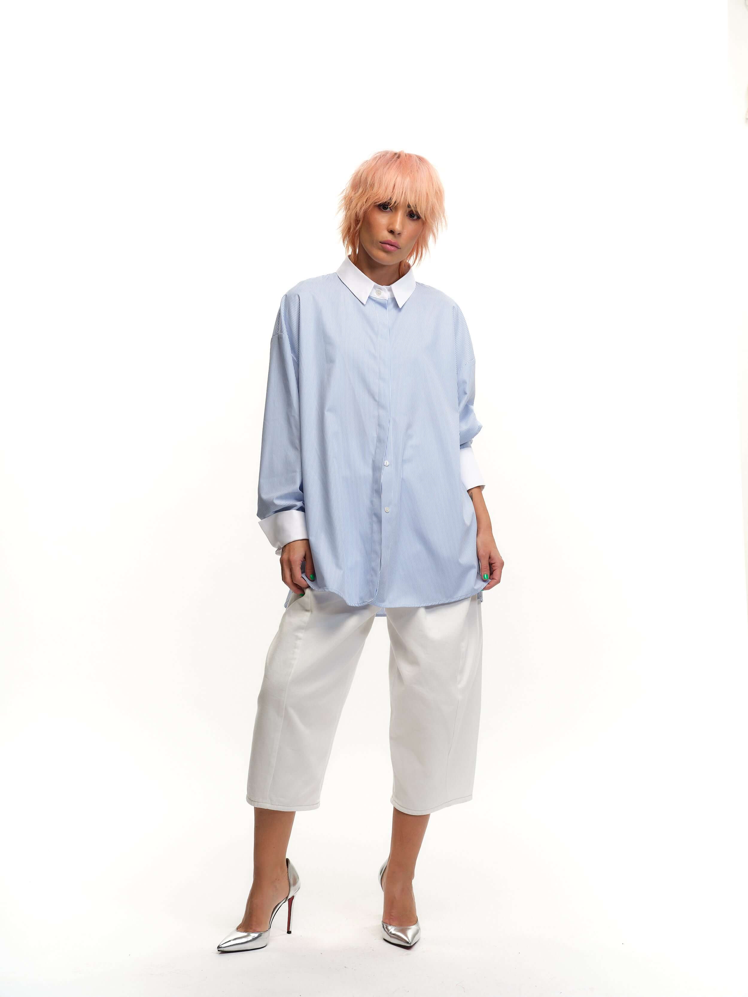 Striped Color-Block Shirt