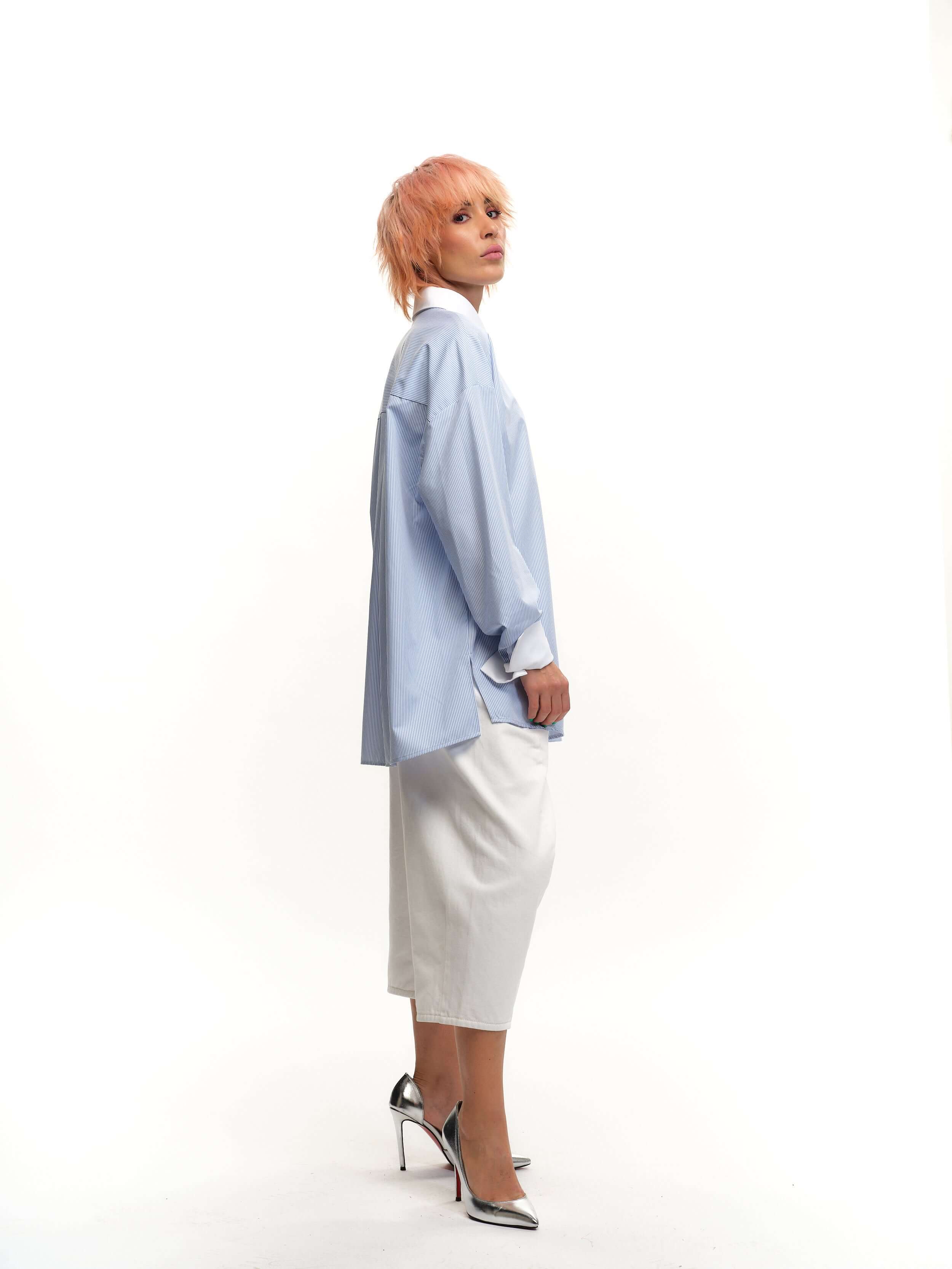 Striped Color-Block Shirt