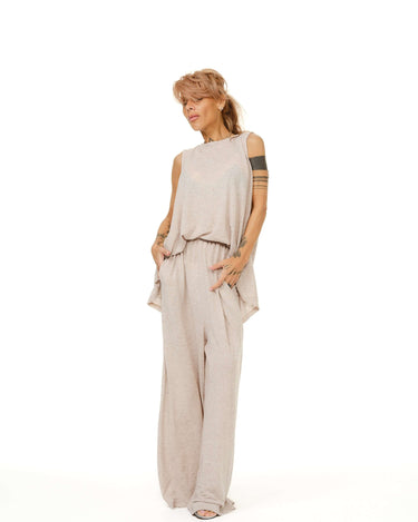 Twist-Back Linen-Blend Co-Ord Set