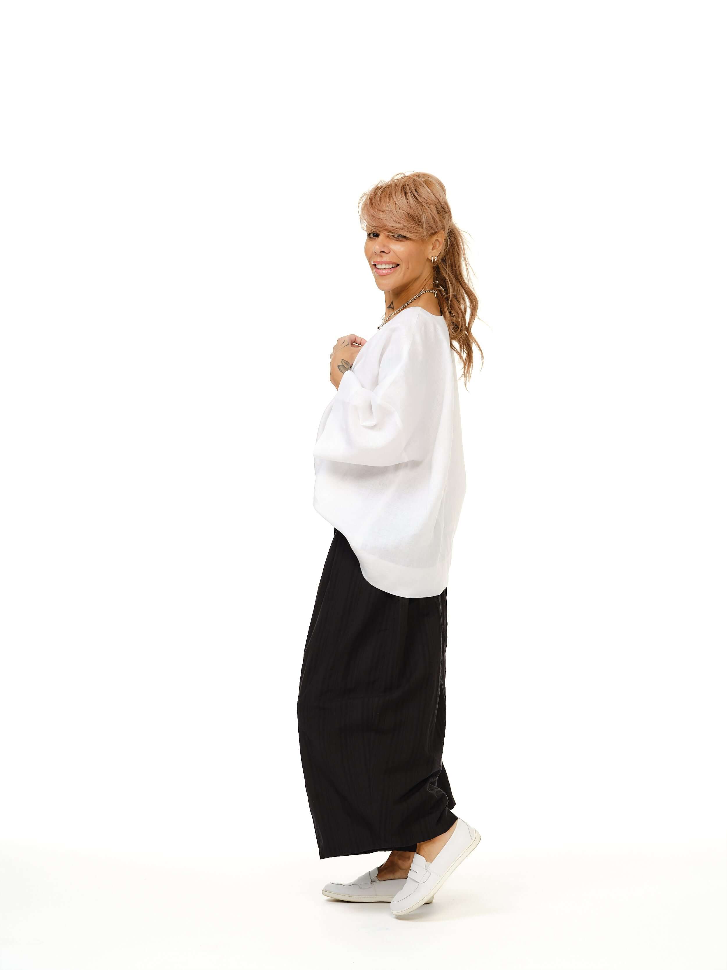 Boxy Linen-Cotton Top