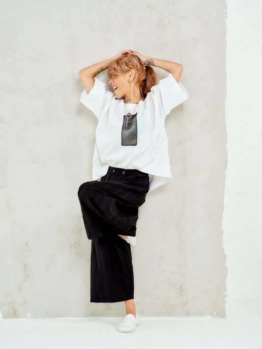 Boxy Linen-Cotton Top
