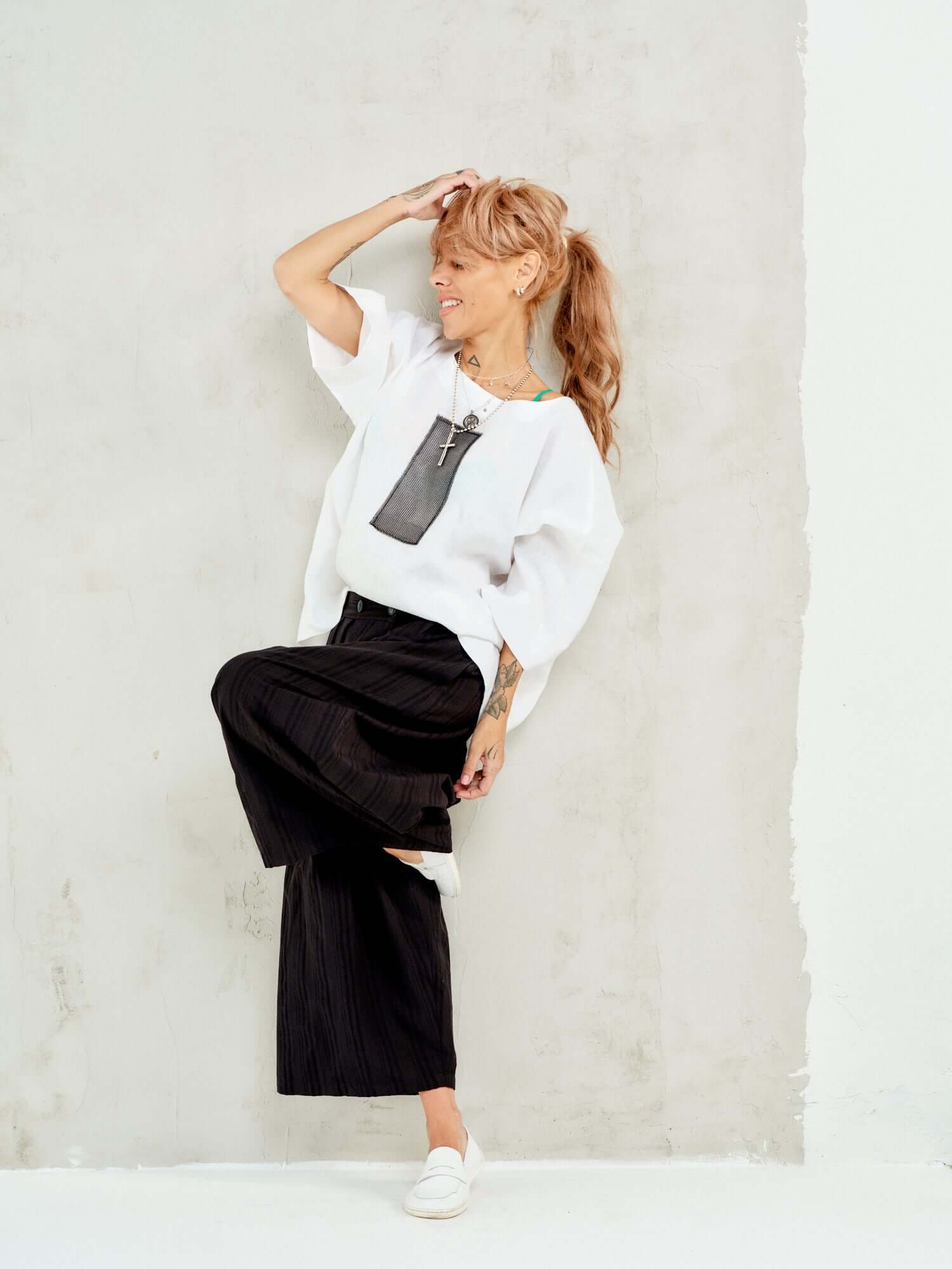 Boxy Linen-Cotton Top
