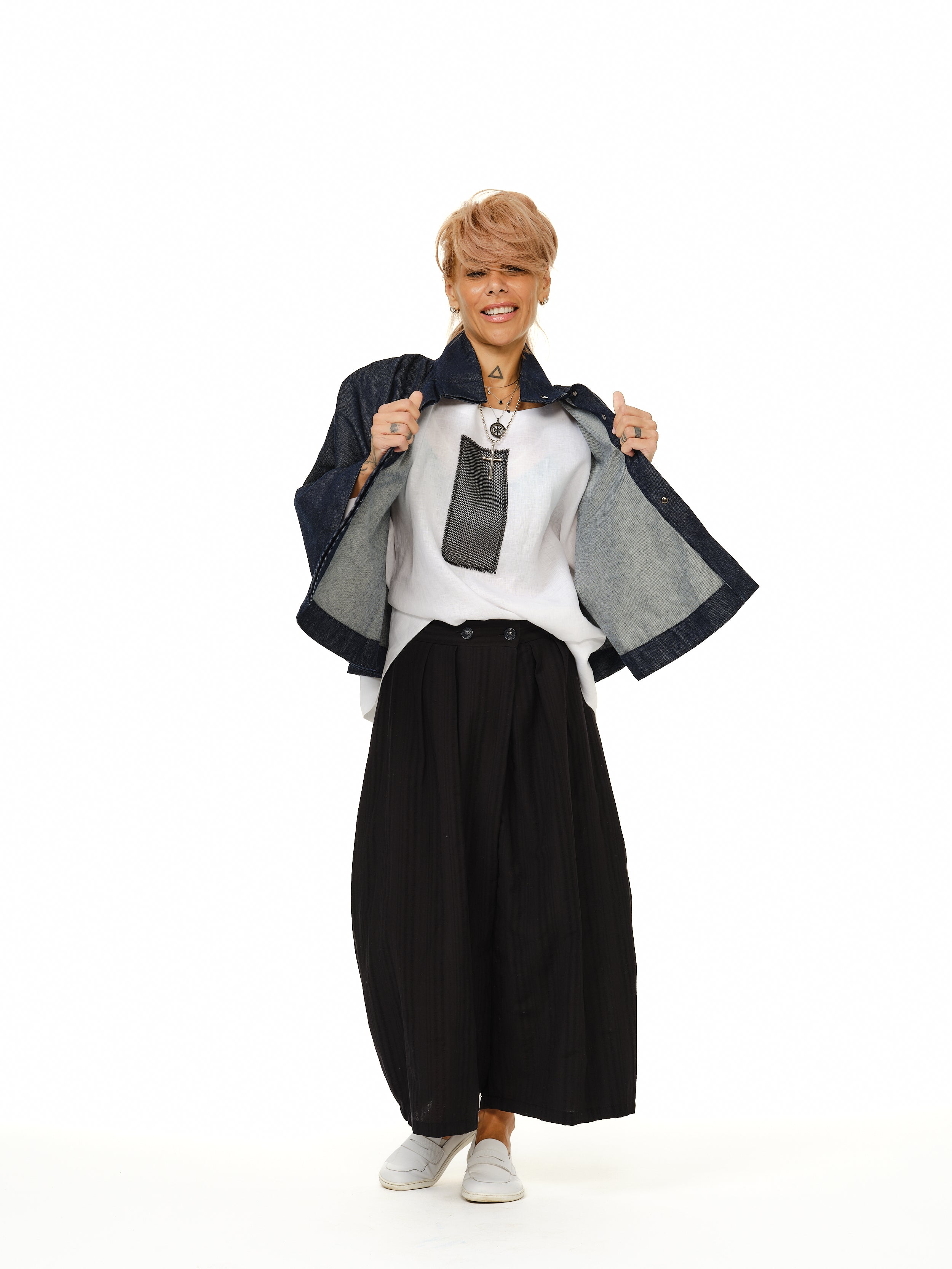Denim Cape Jacket