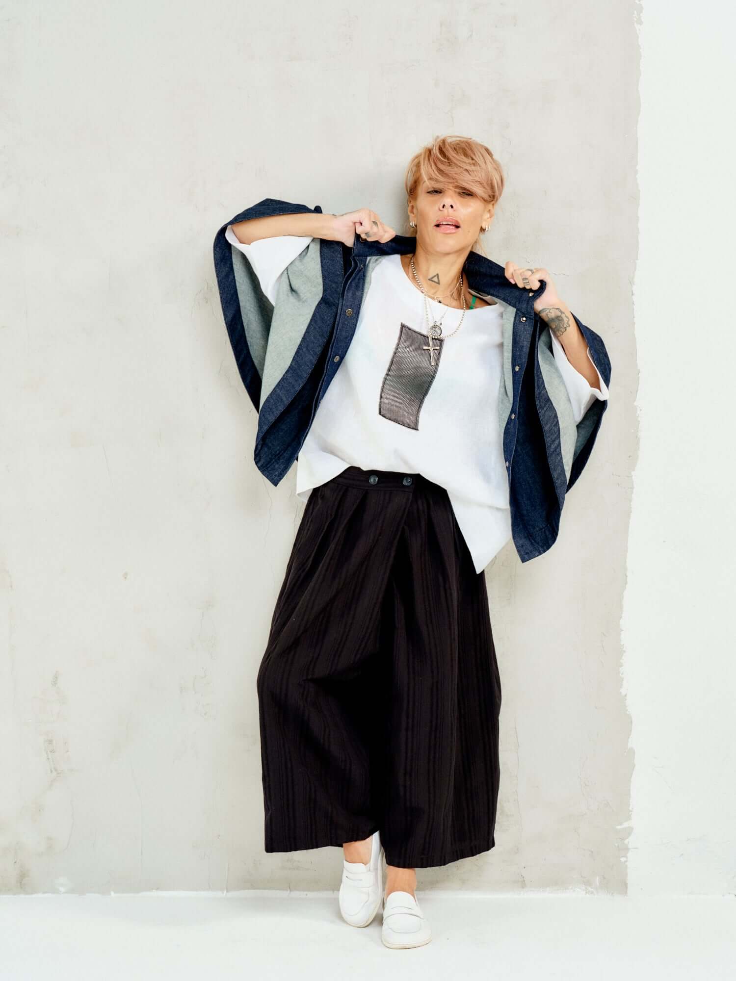 Pleated Linen-Cotton Balloon Pants