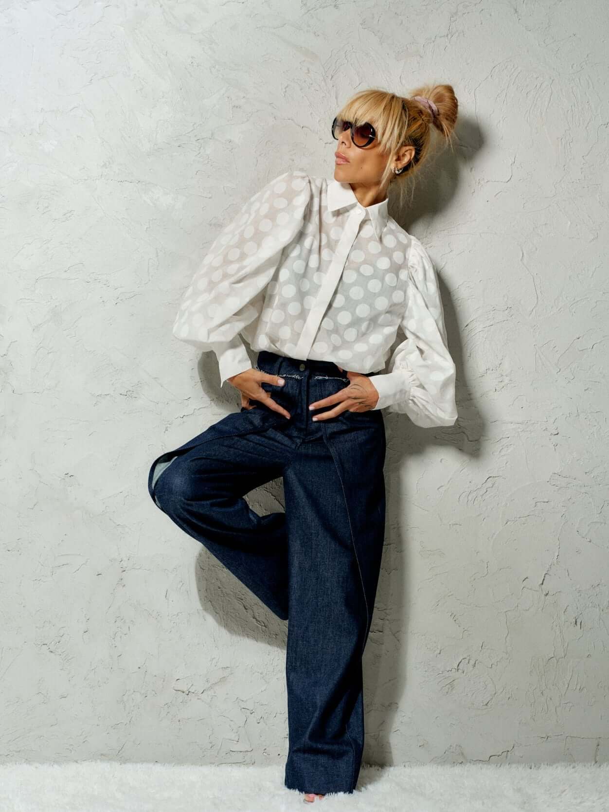 Denim Wide-Leg Jeans