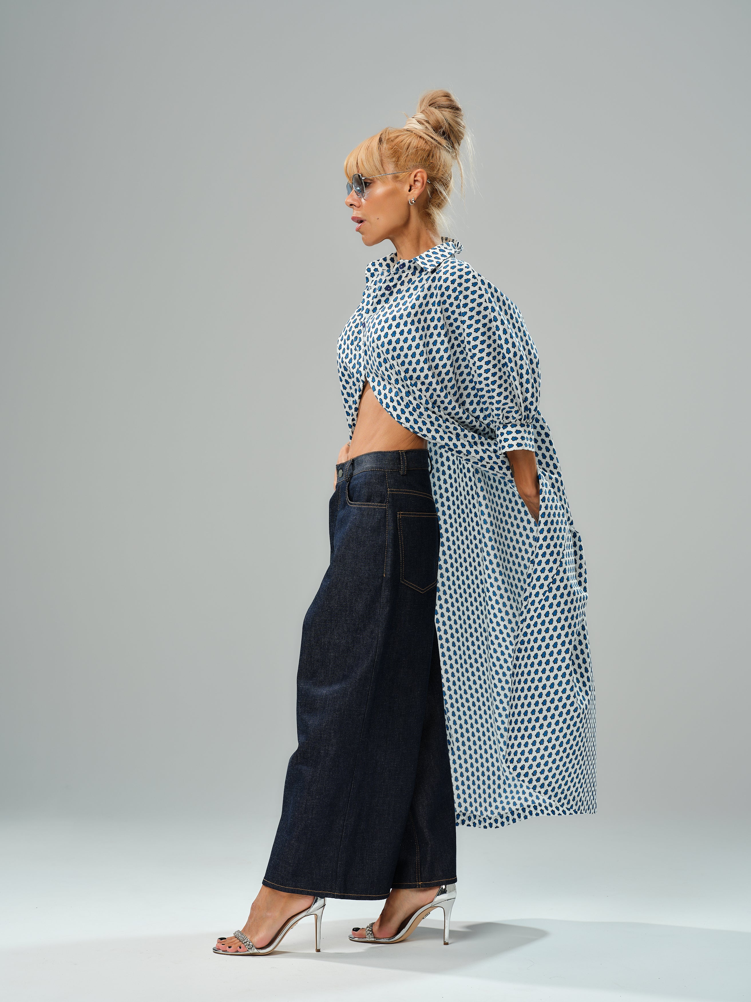 Wide-leg Denim Jeans