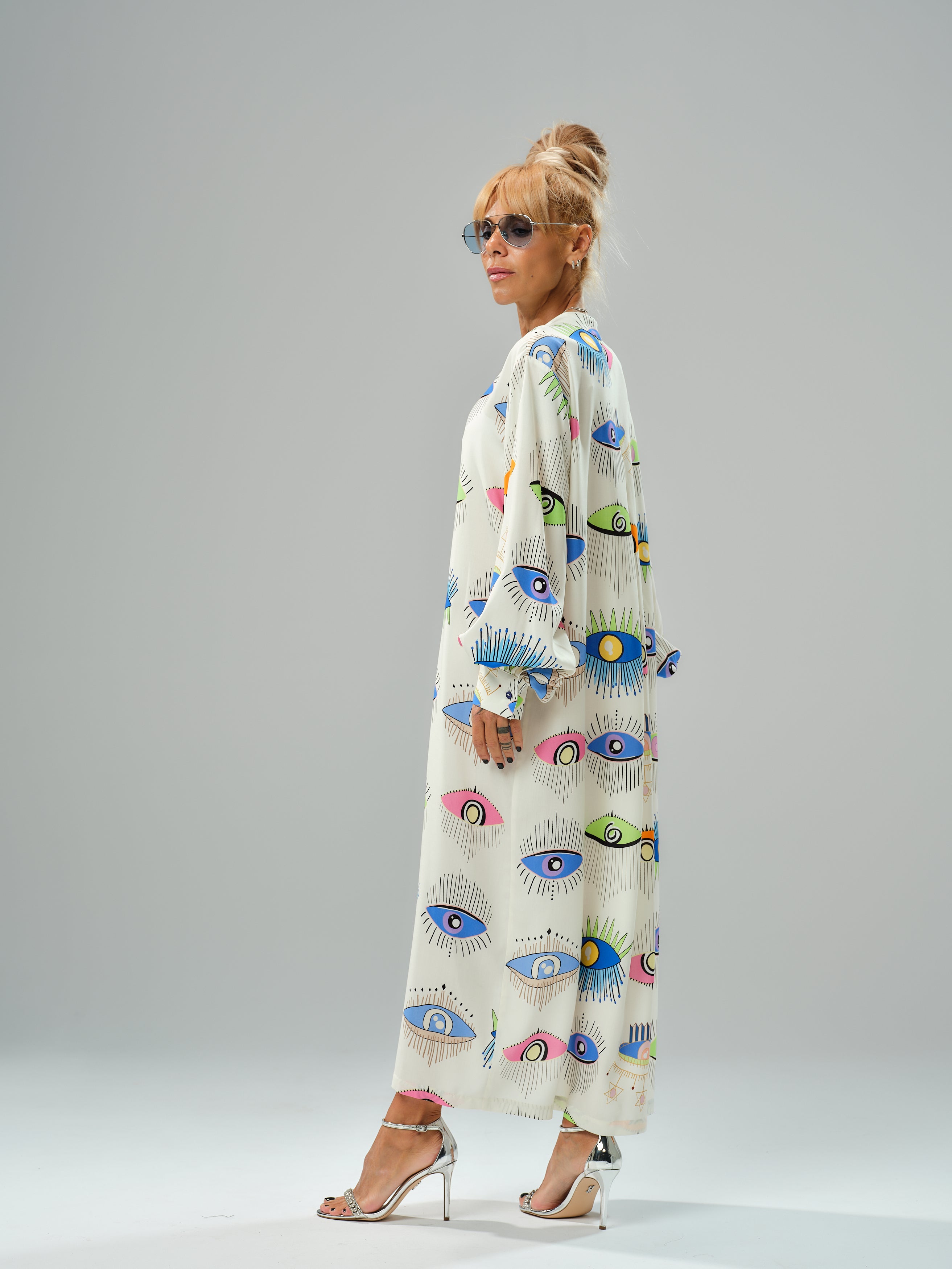 Eye Print Shirt Dress