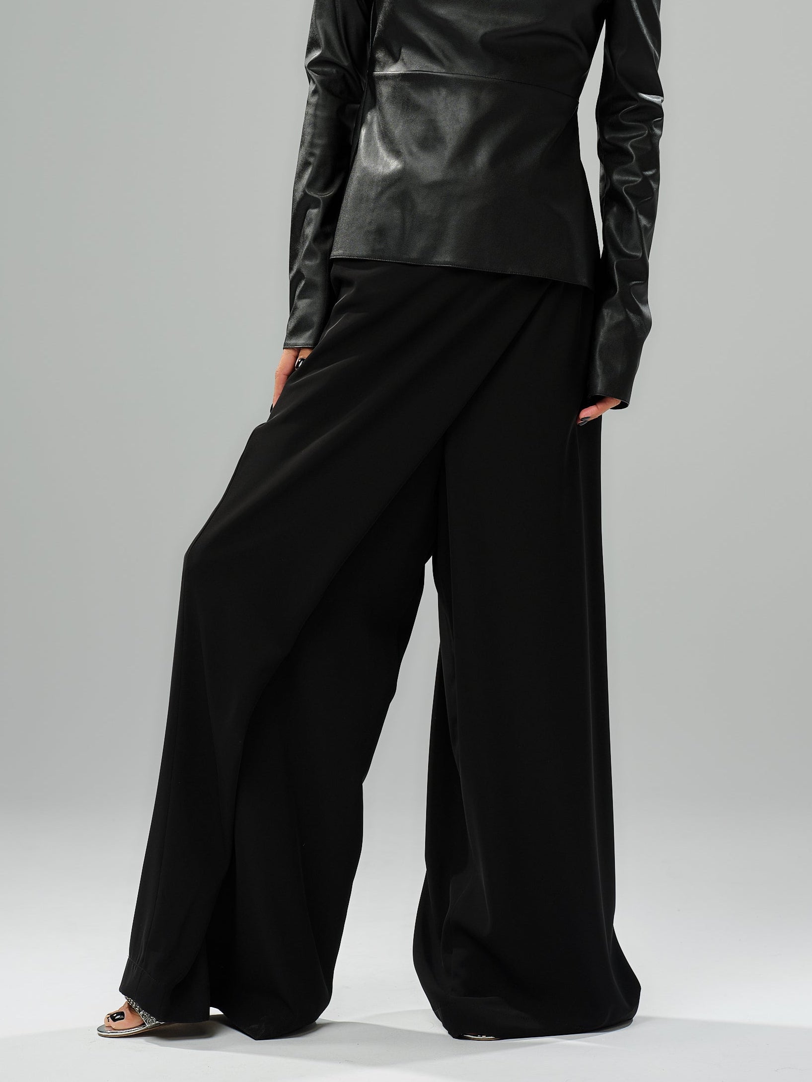 Black Wide-Leg Pants