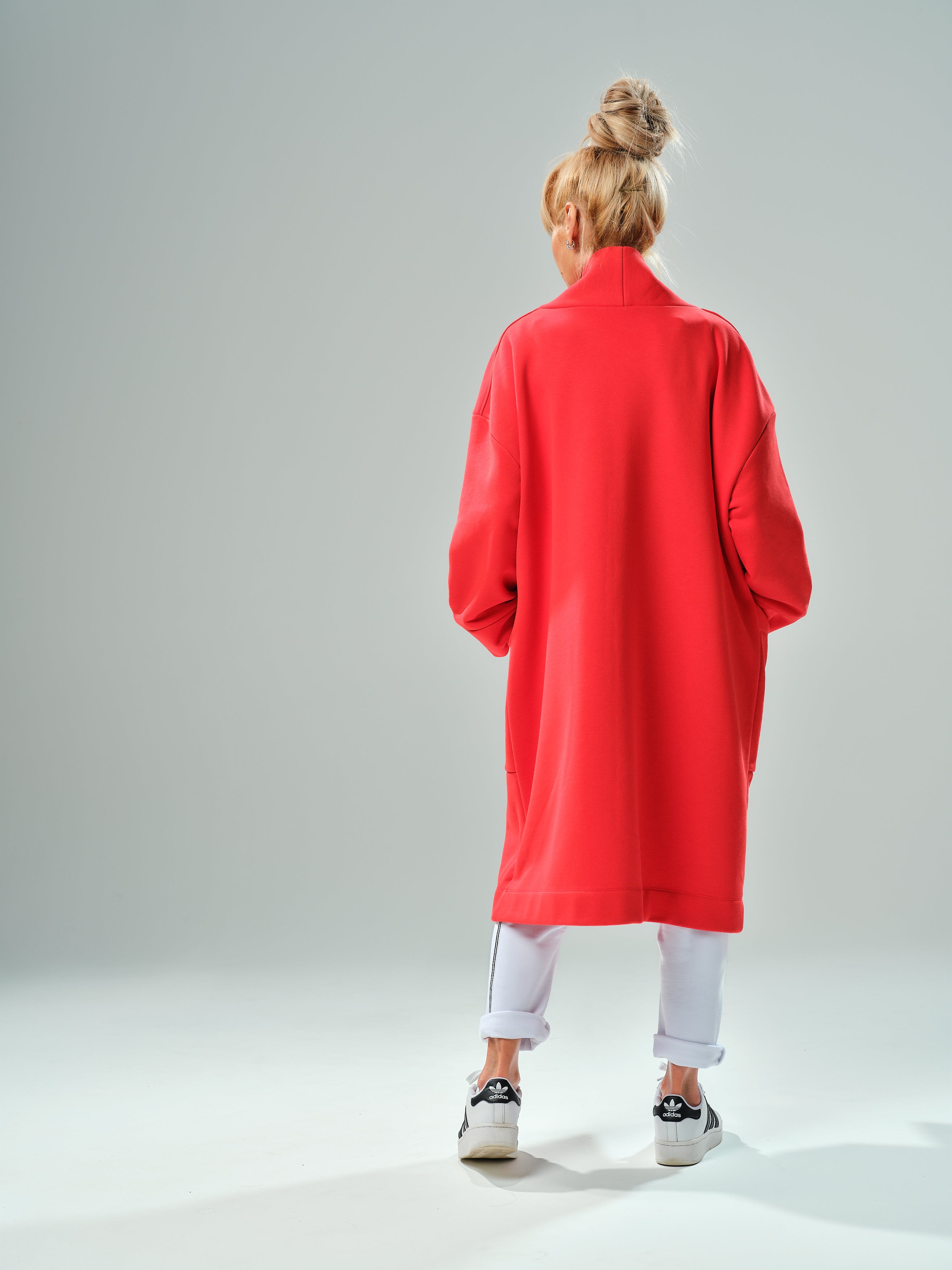 Red oversized coat