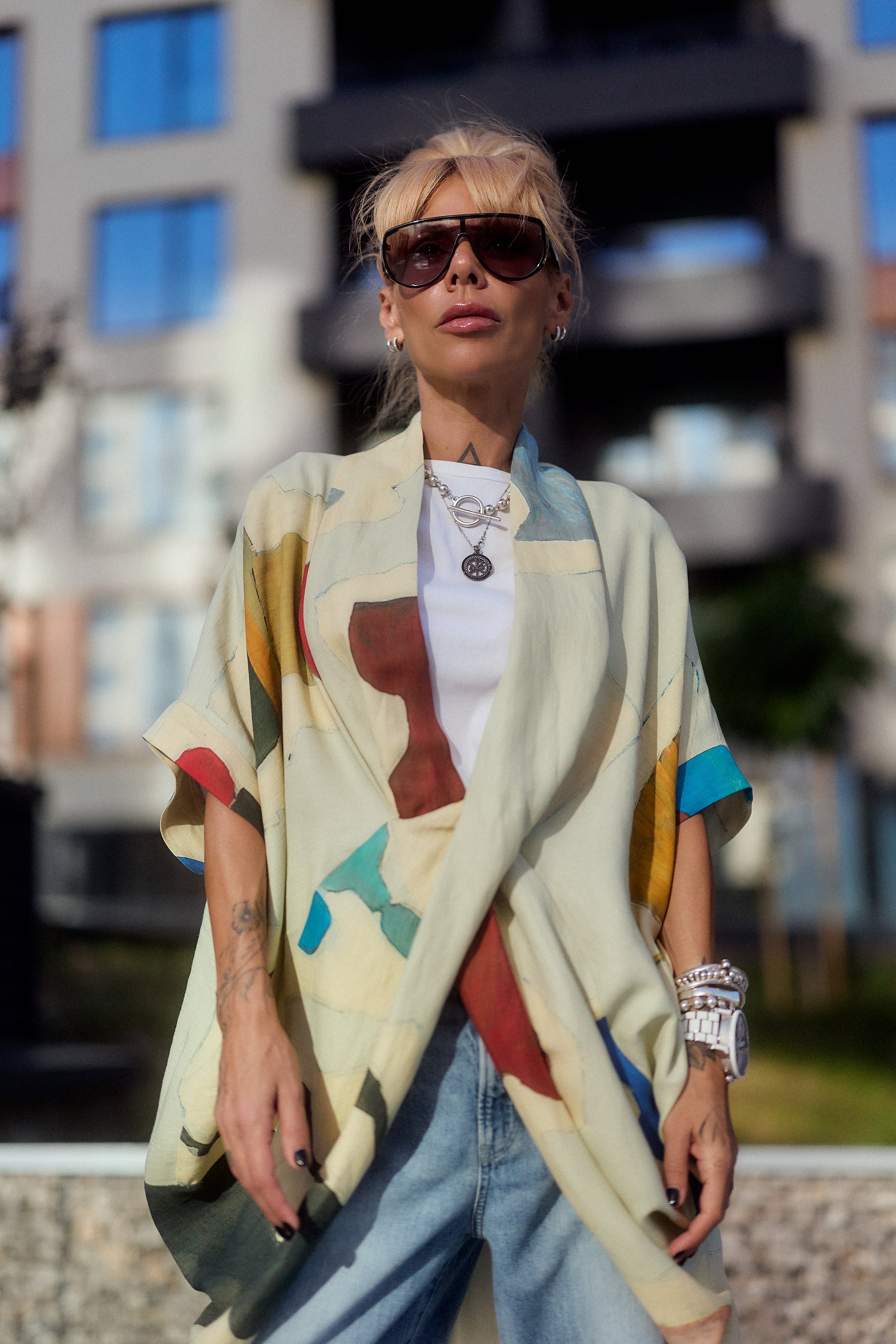 Printed Linen Blend Tunic