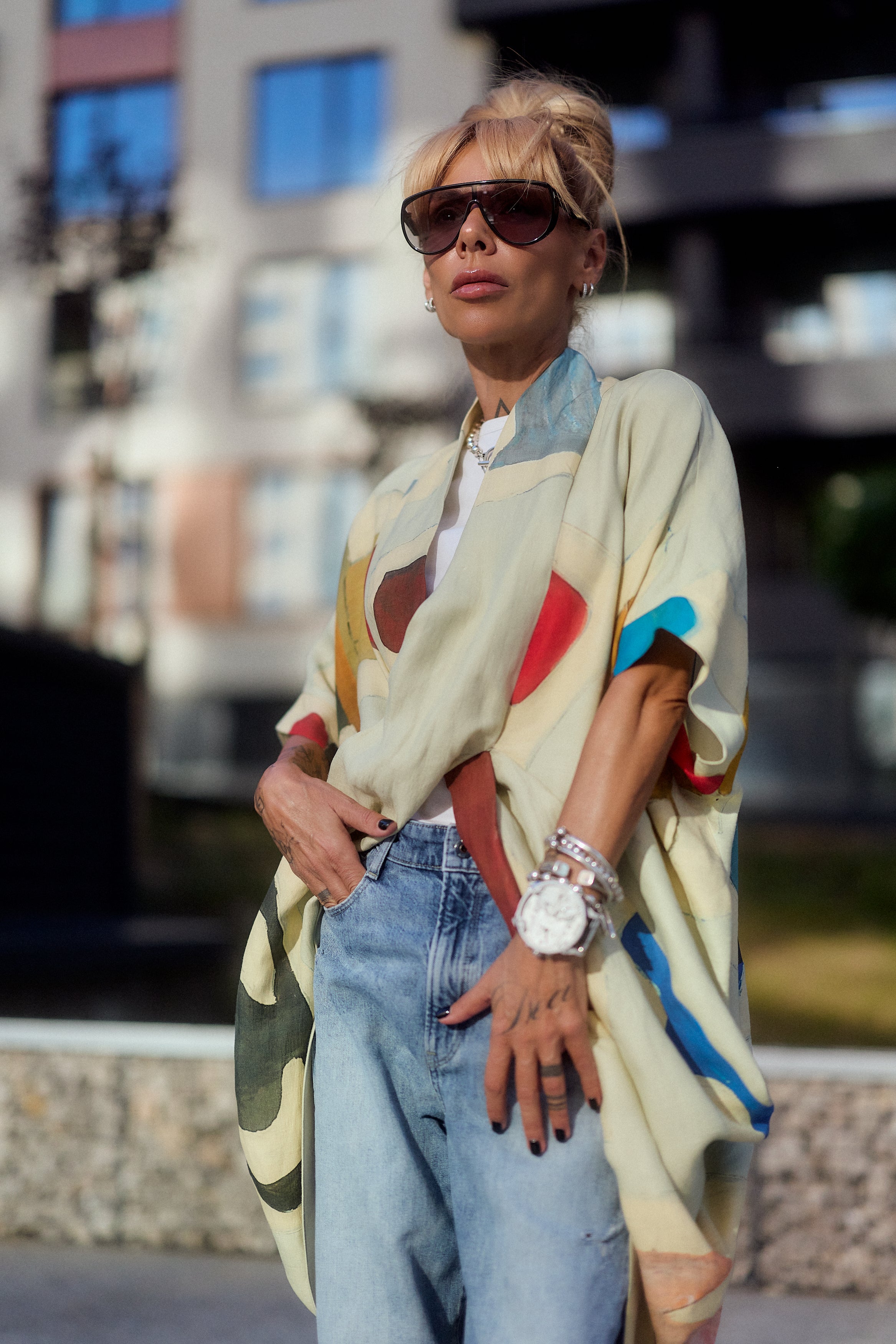 Printed Linen Blend Tunic