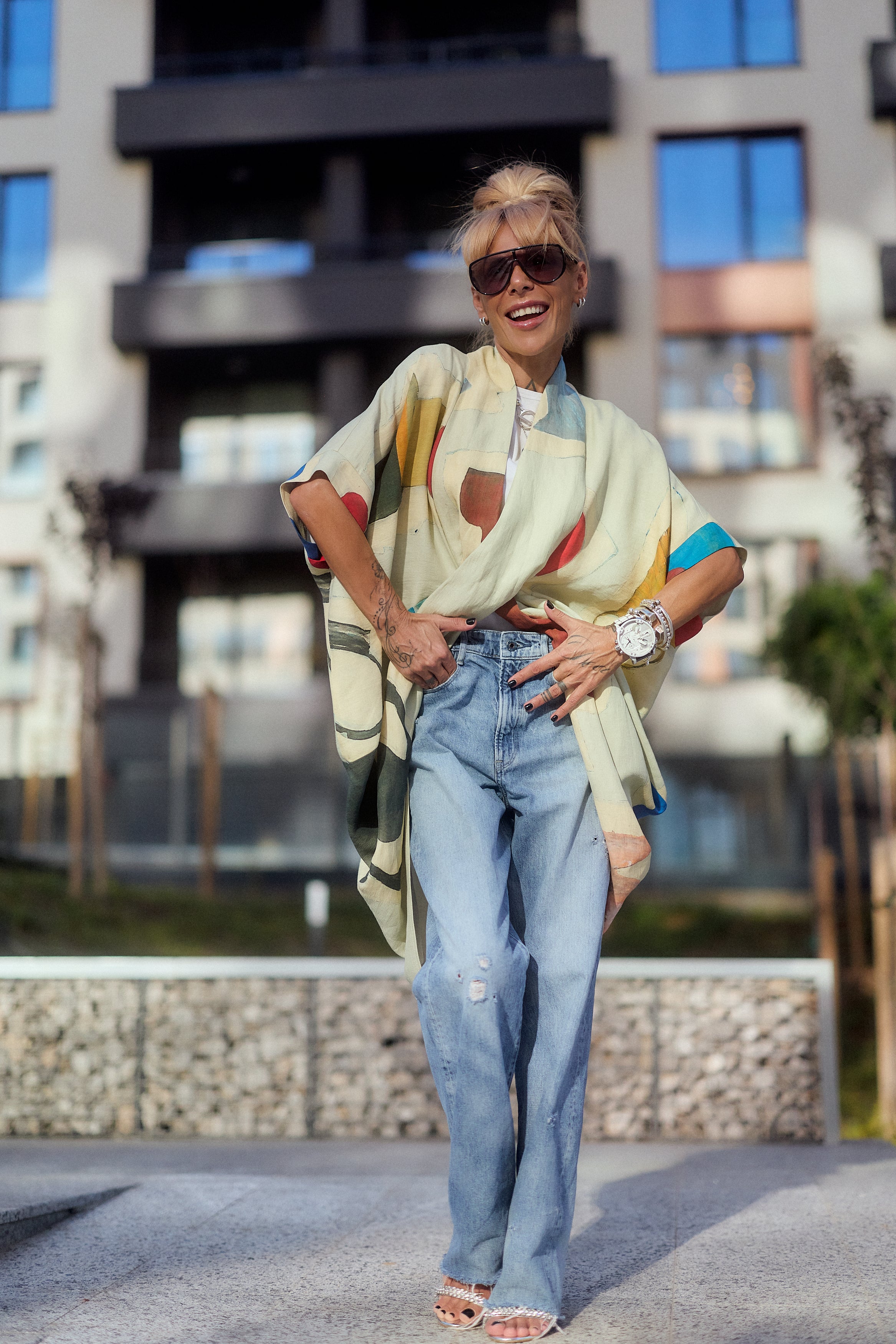Printed Linen Blend Tunic