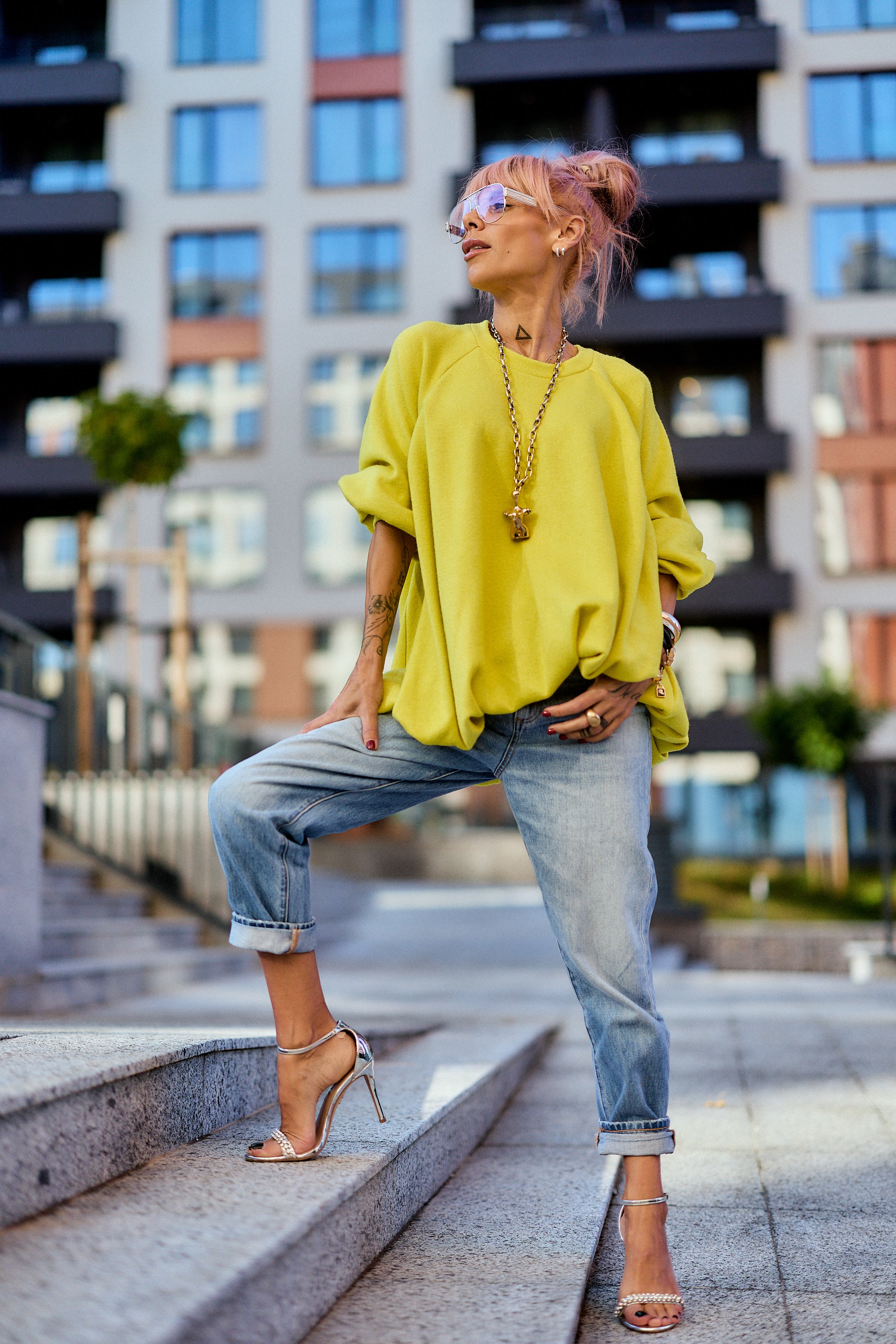 Yellow Oversized Sweater