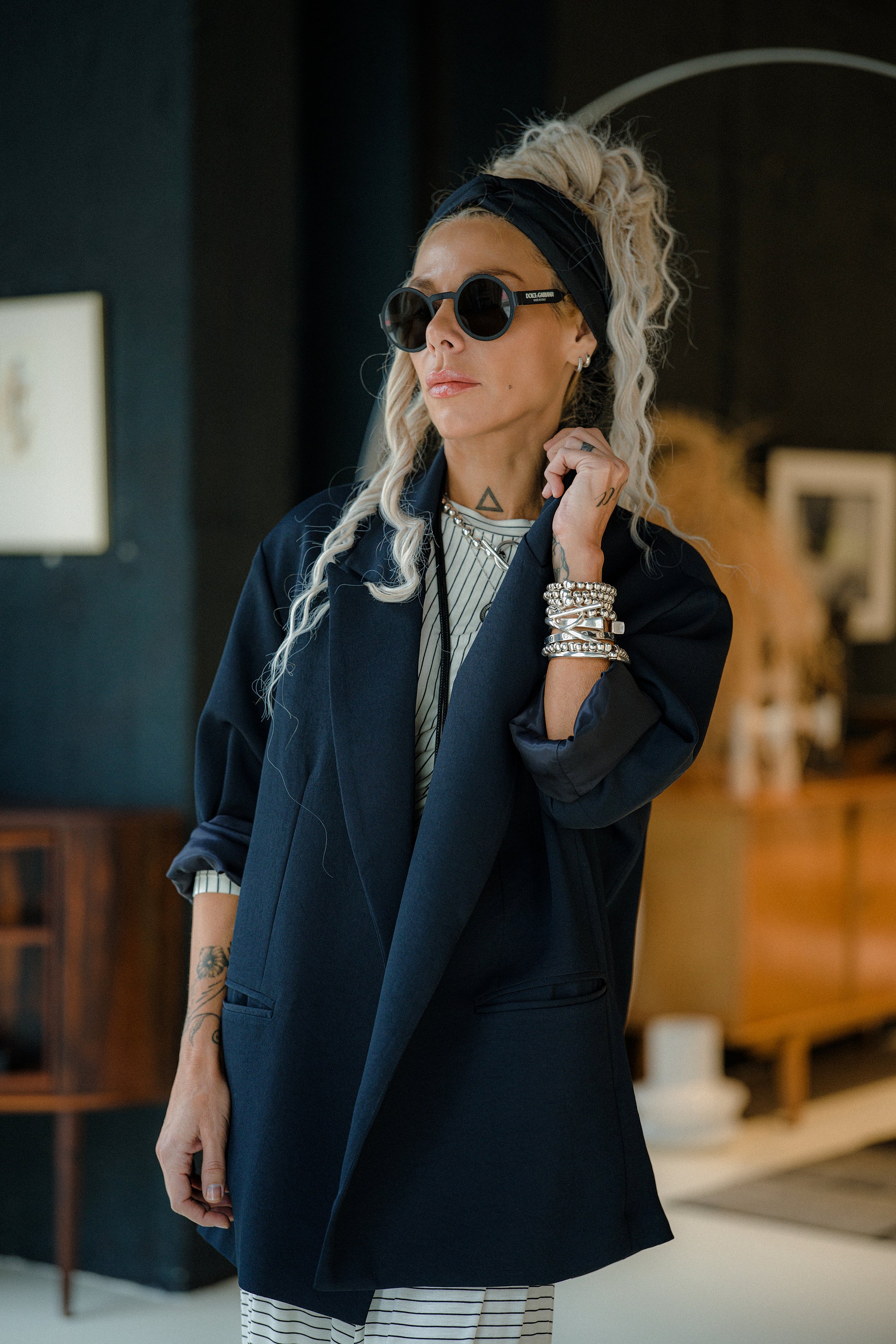 Black Oversized Midnight Blazer