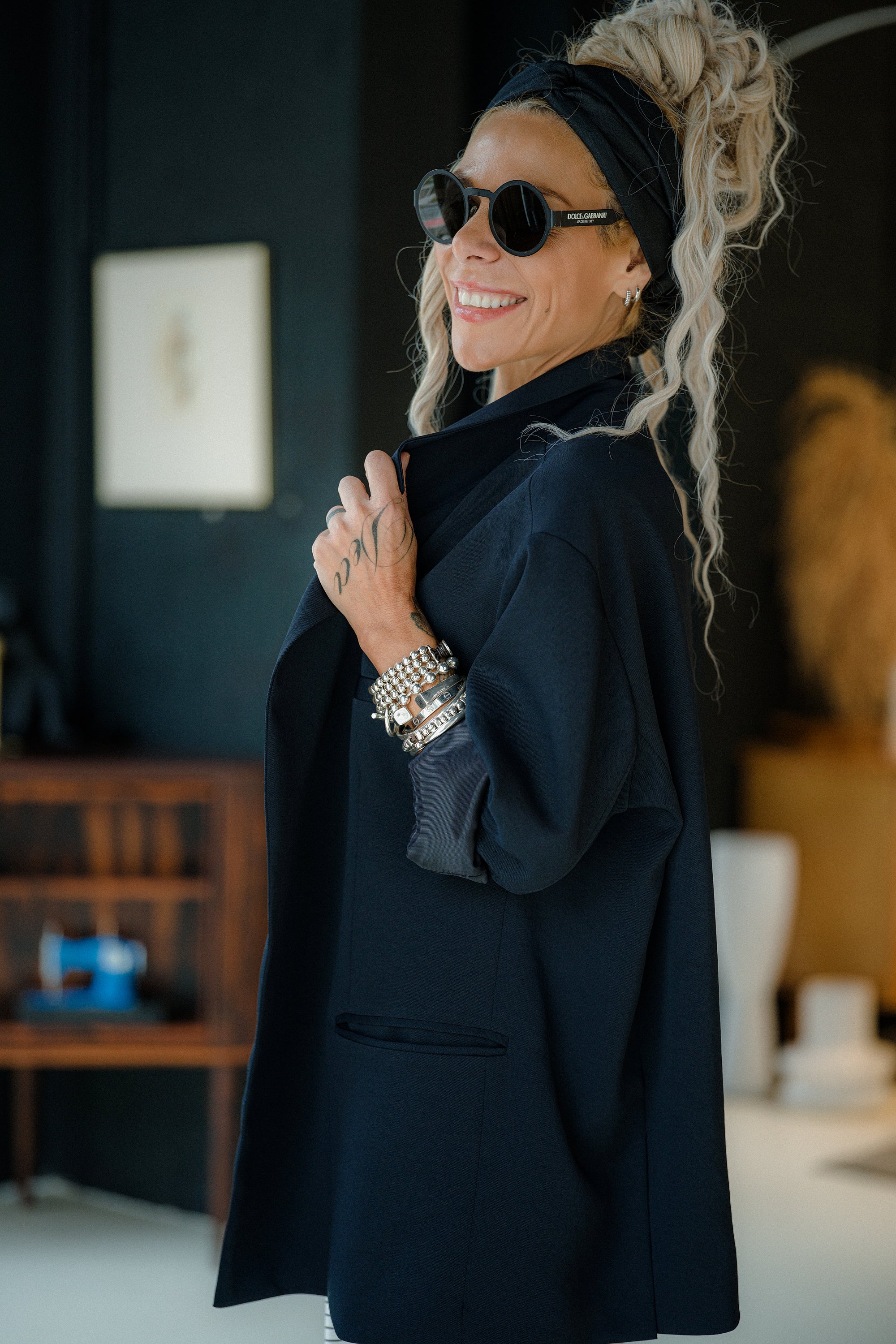 Black Oversized Midnight Blazer