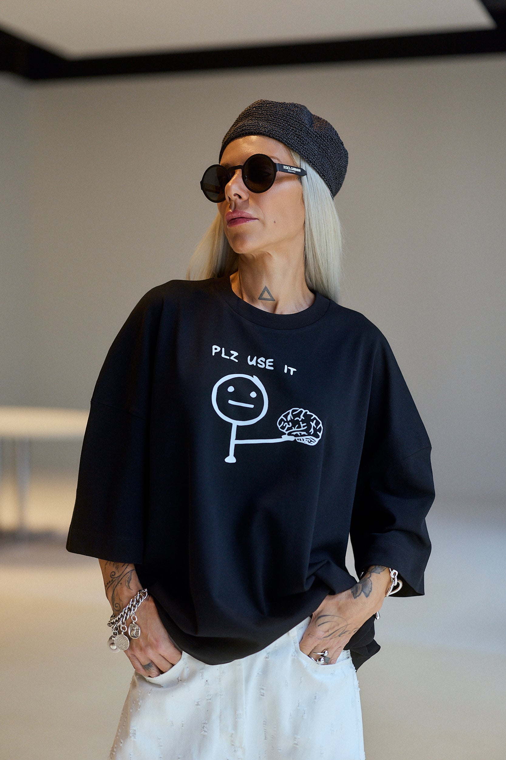 Black Oversized  Graphic T-Shirt