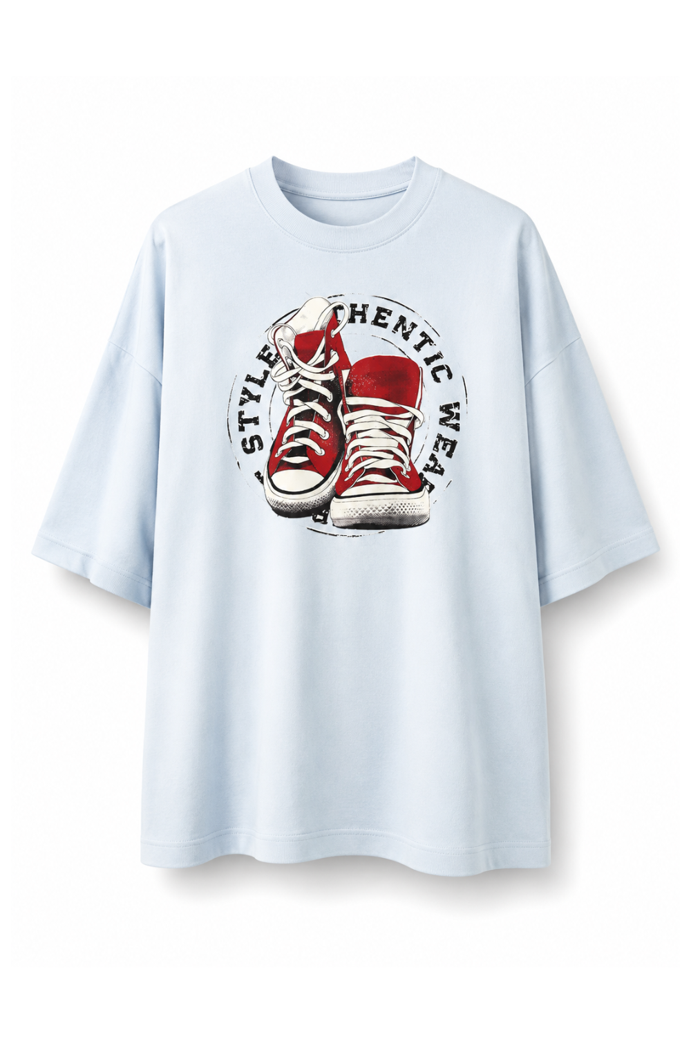 Blue Oversized Graphic T-Shirt