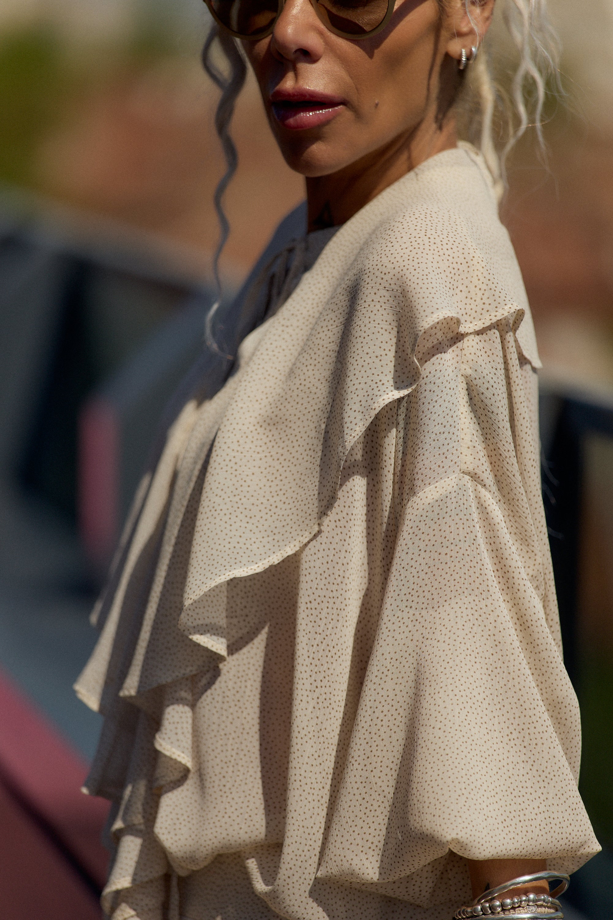 Cream Ruffle Co-Ord Set