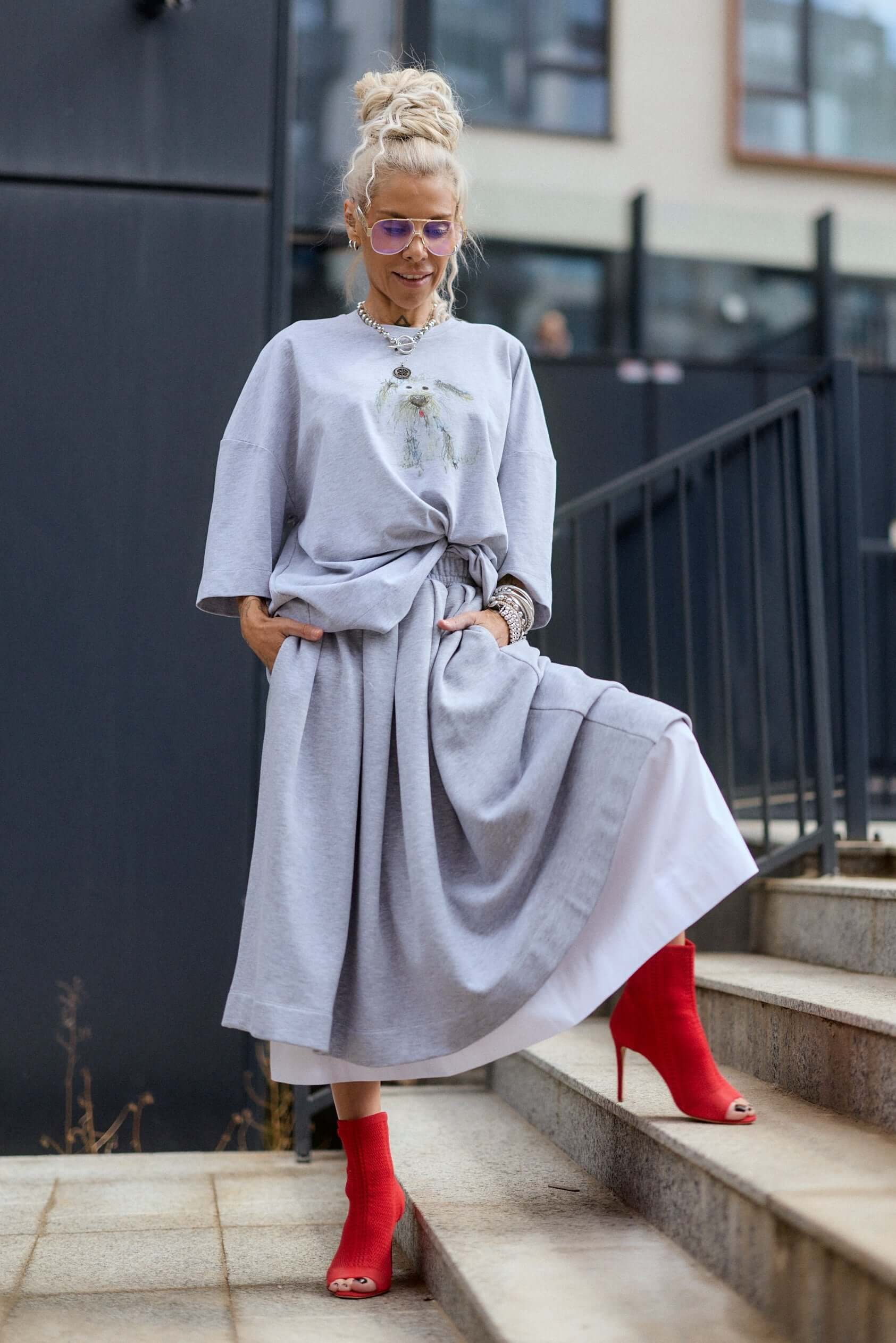 grey white dress Relaxed-Fit Grey Maxi Dress – Clothes By Locker Room