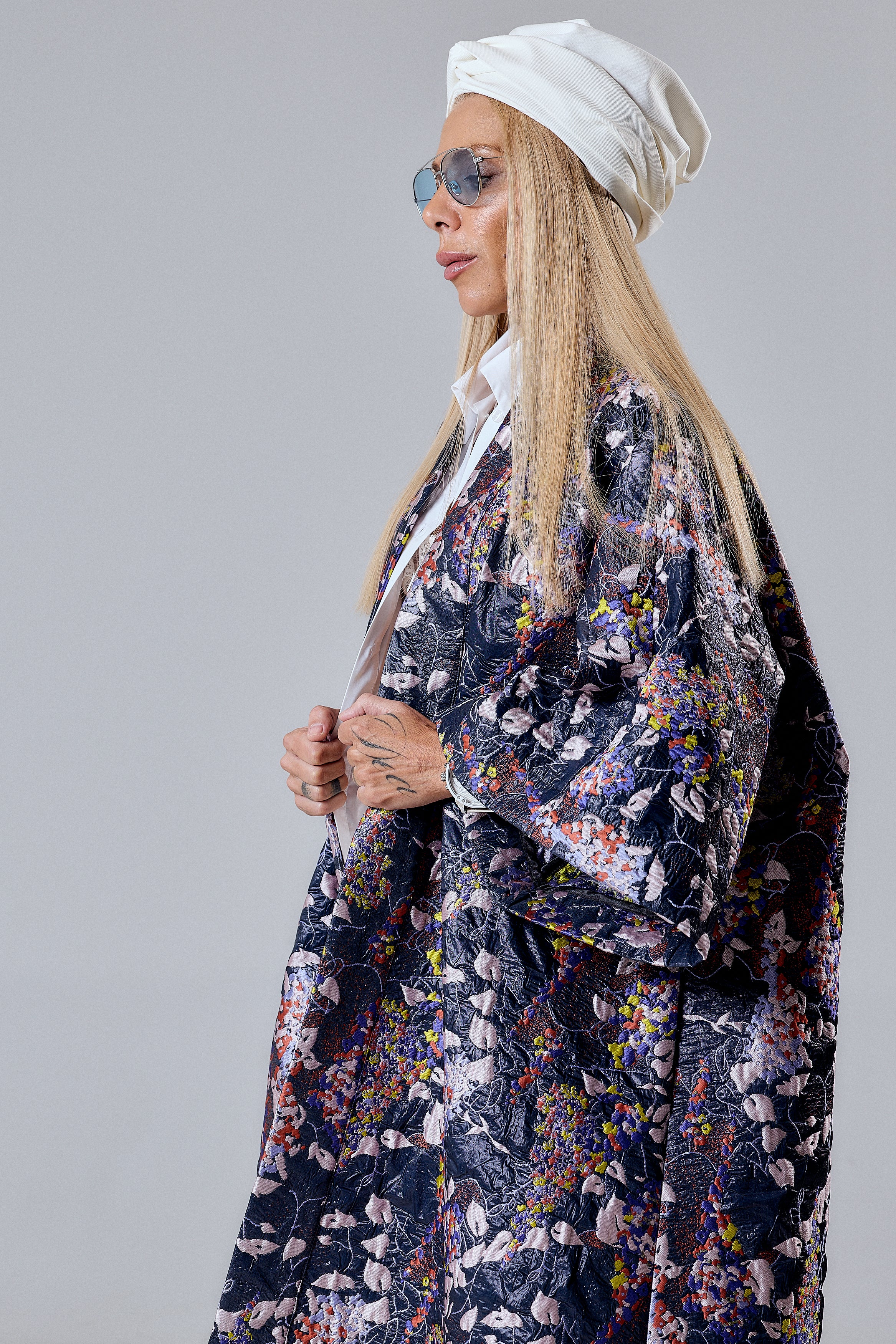 Oversized Floral Kimono Coat