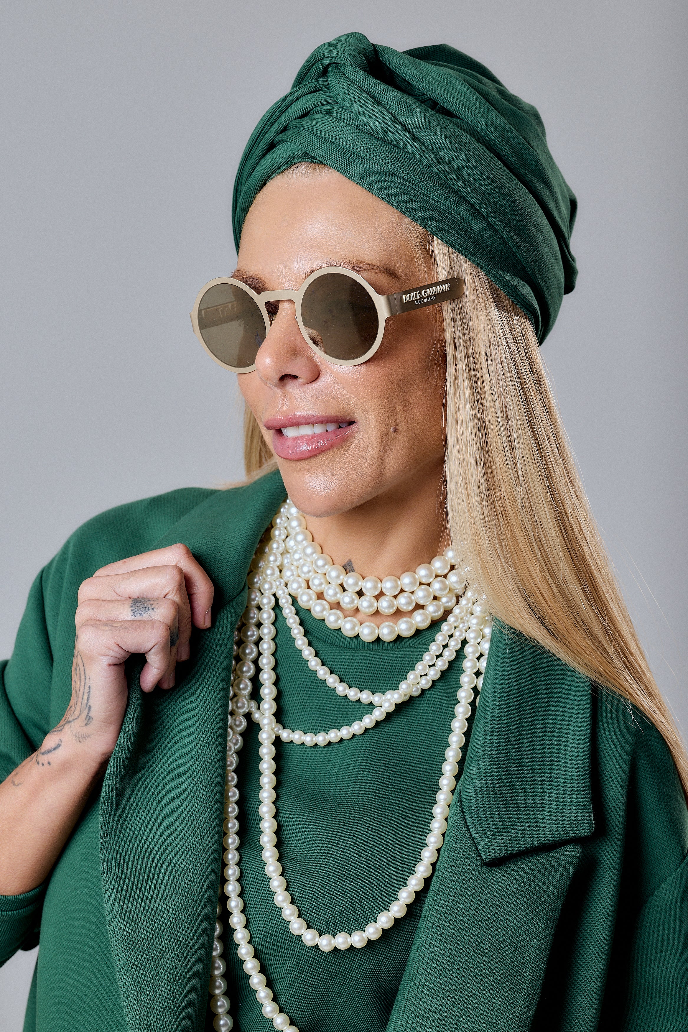 Emerald Green Turban Hat