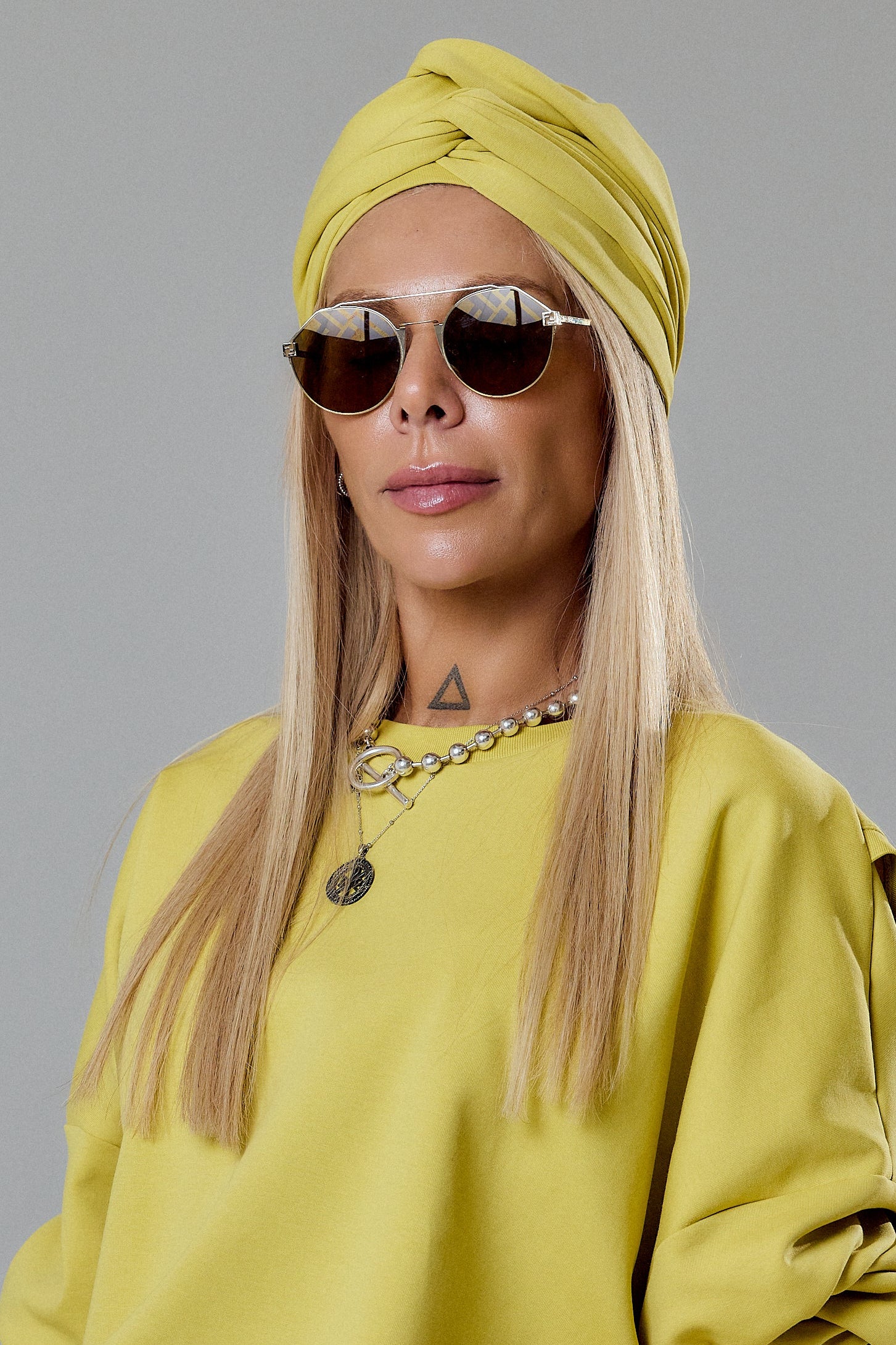 Dark Yellow Turban Hat